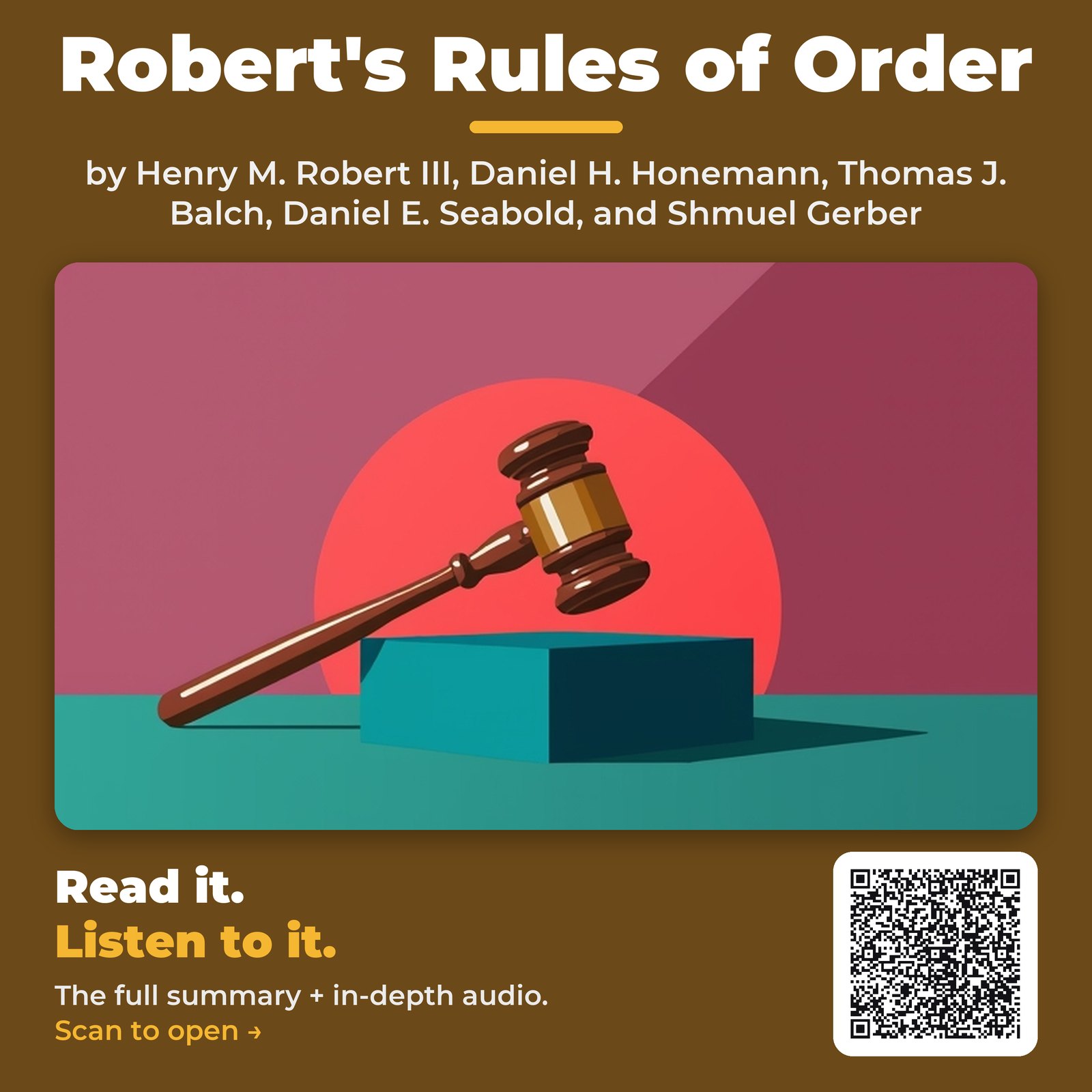 Robert's Rules of Order by Henry M. Robert III, Daniel H. Honemann, Thomas J. Balch, Daniel E. Seabold, and Shmuel Gerber - Book Summary
