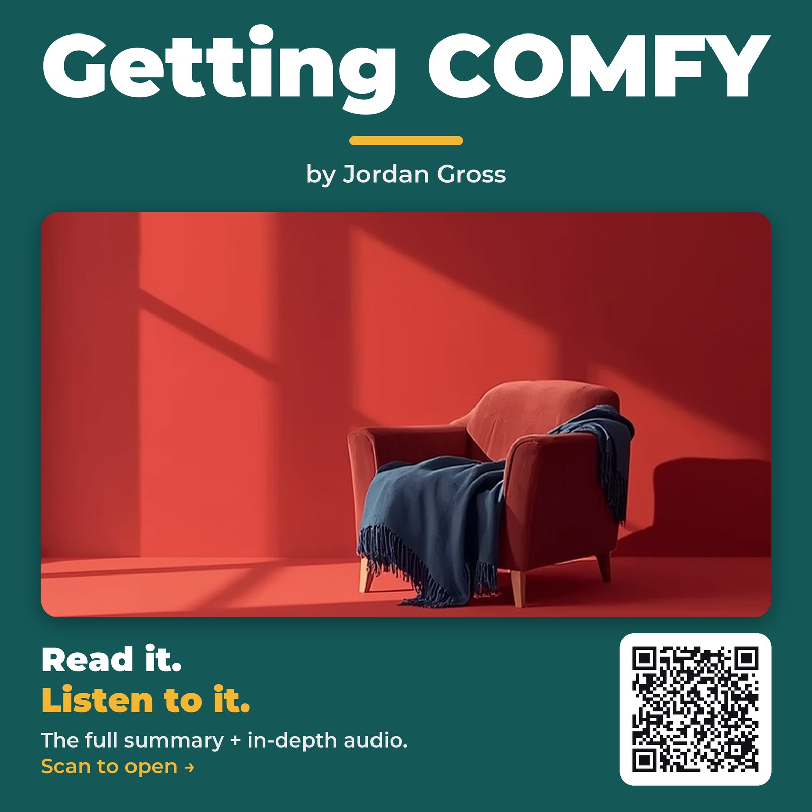 Getting COMFY by Jordan Gross - Book Summary