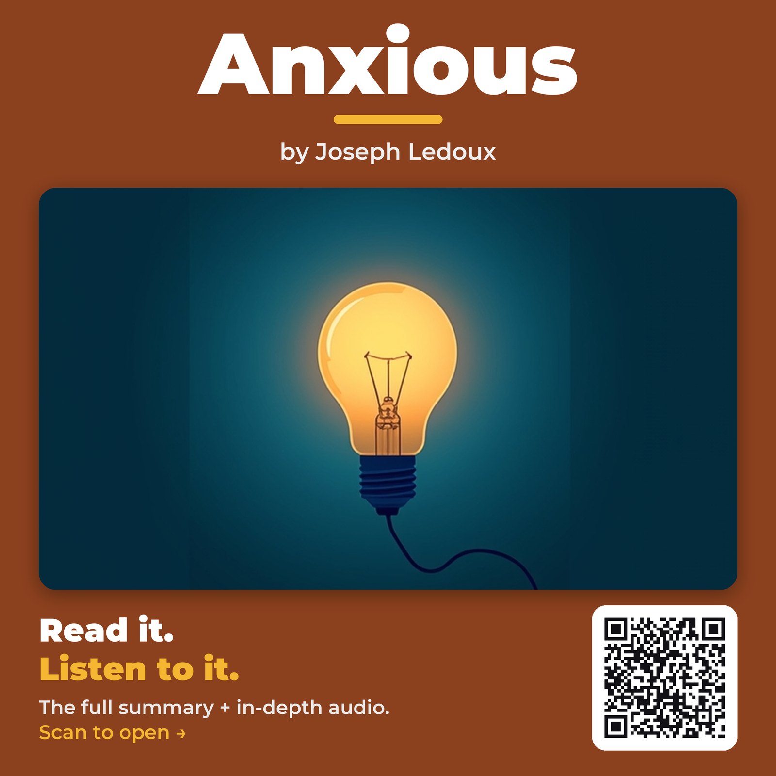 Anxious by Joseph Ledoux - Book Summary