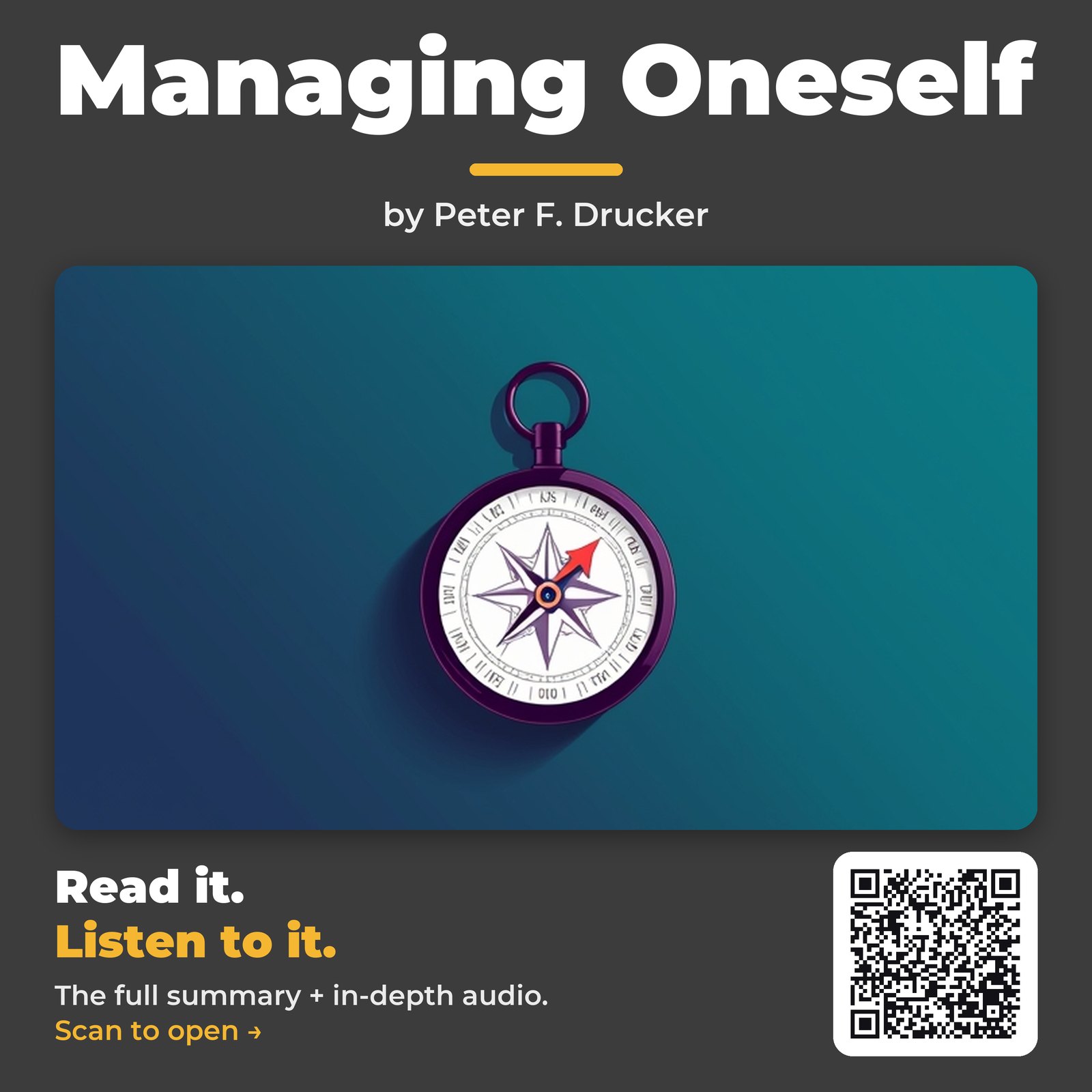 Managing Oneself by Peter F. Drucker - Book Summary