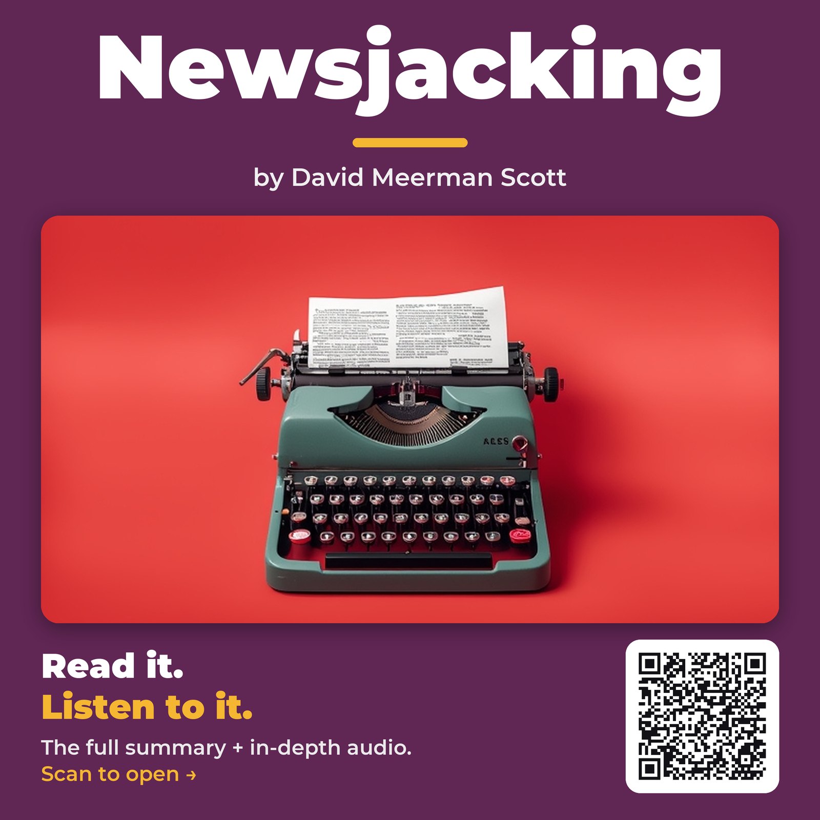 Newsjacking by David Meerman Scott - Book Summary