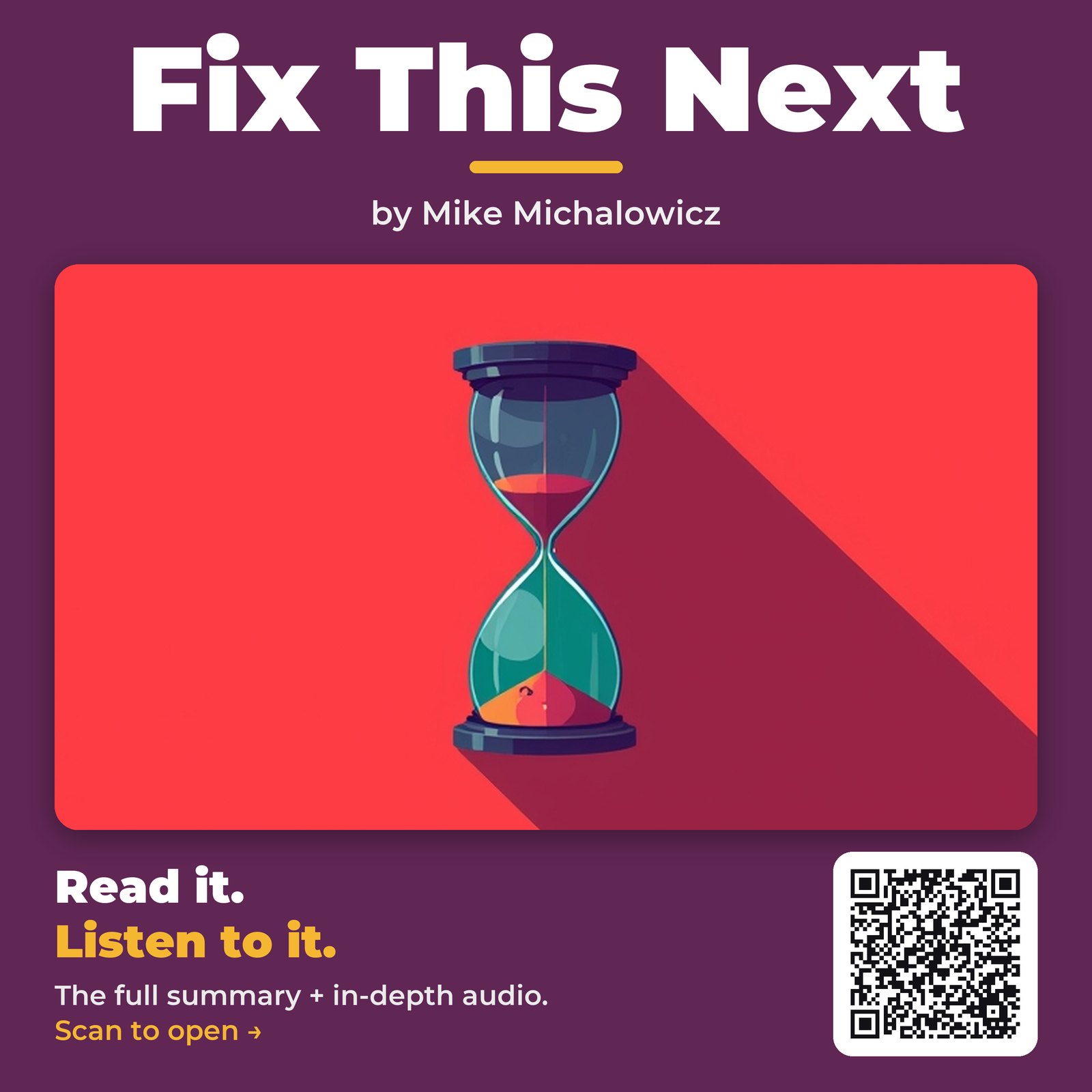 Fix This Next by Mike Michalowicz - Book Summary