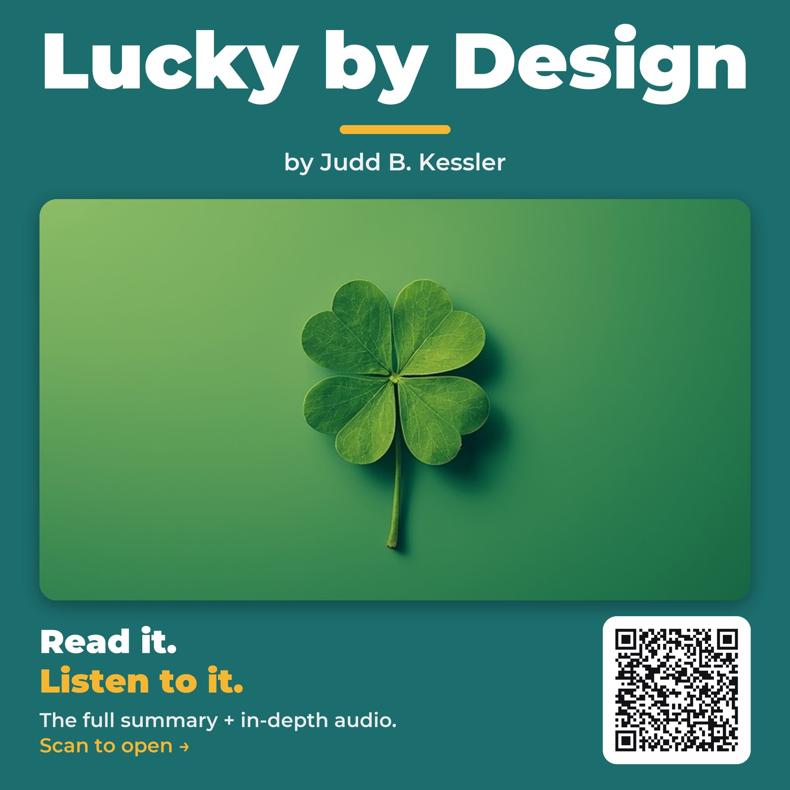 Lucky by Design by Judd B. Kessler - Book Summary