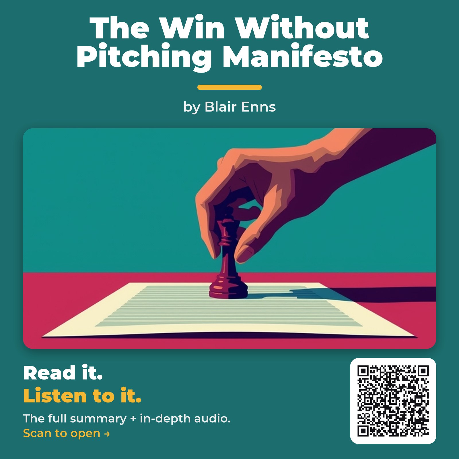 The Win Without Pitching Manifesto by Blair Enns - Book Summary