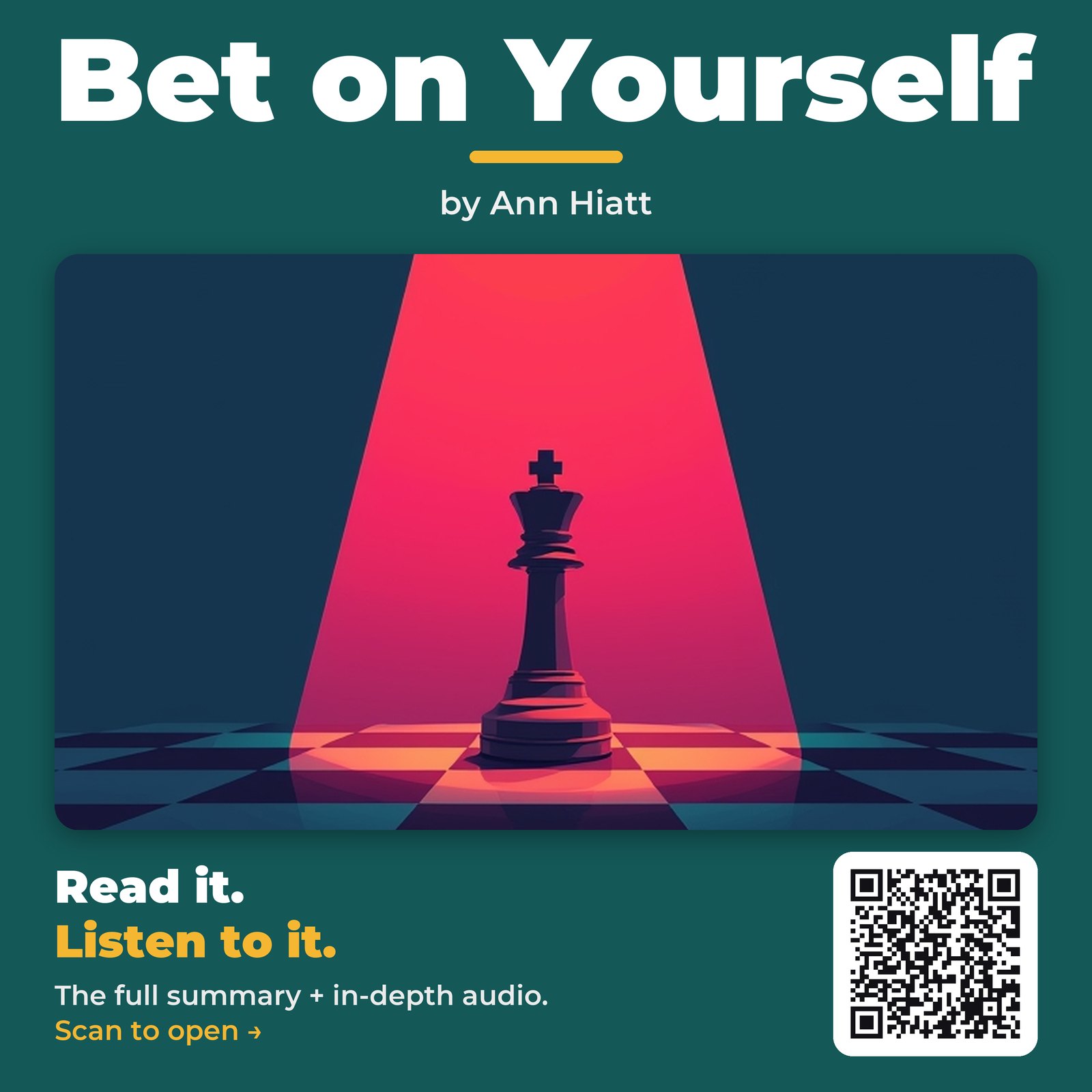 Bet on Yourself by Ann Hiatt - Book Summary