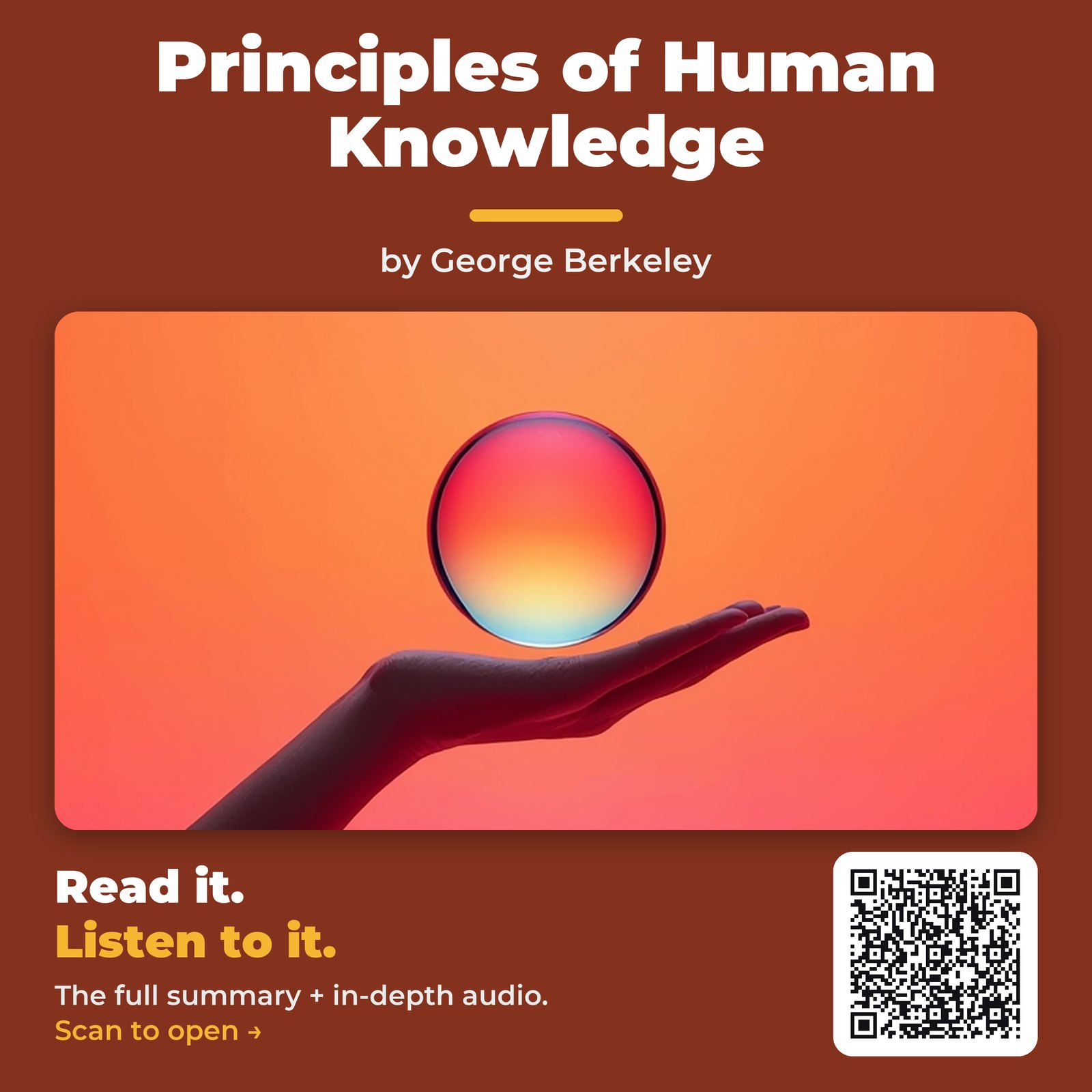 Principles of Human Knowledge by George Berkeley - Book Summary