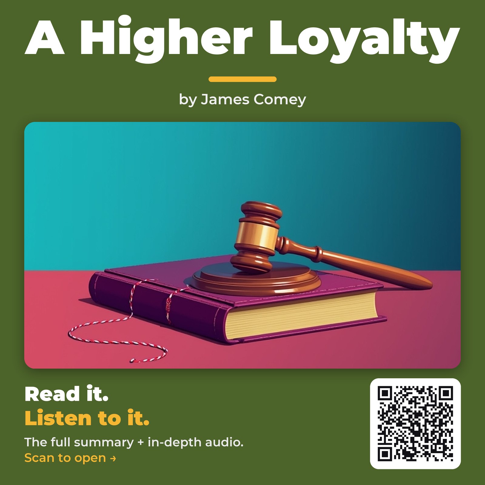 A Higher Loyalty by James Comey - Book Summary