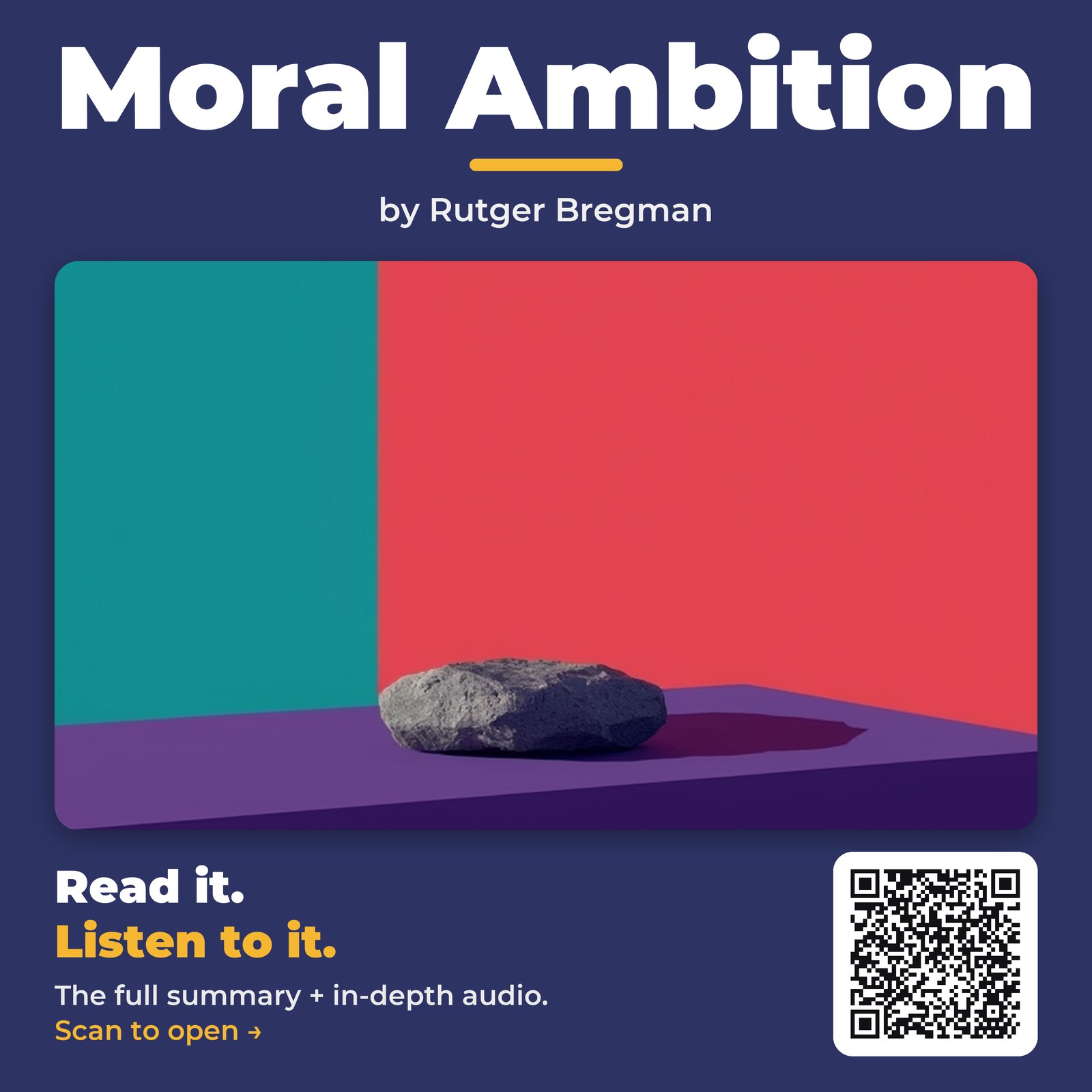 Moral Ambition by Rutger Bregman - Book Summary