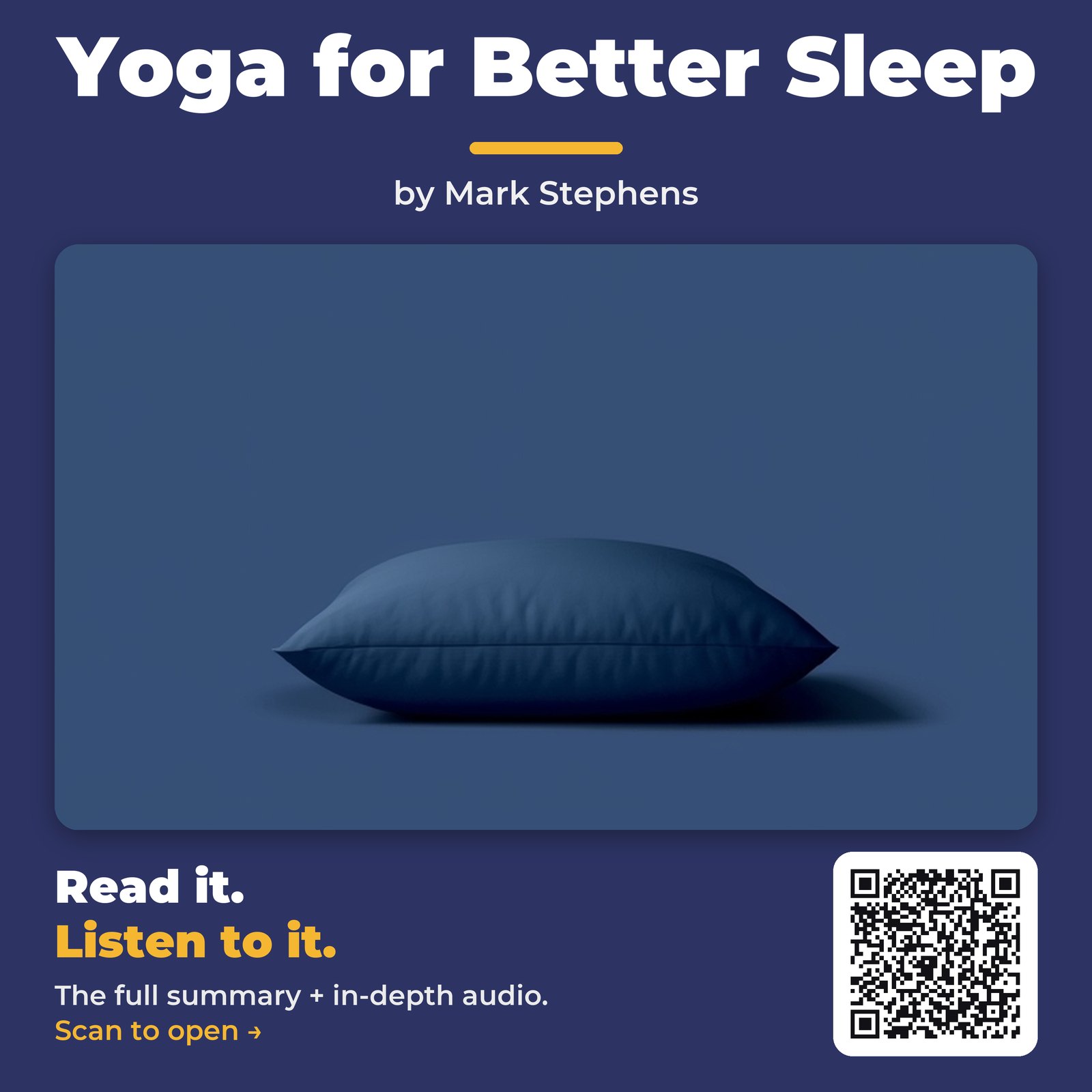 Yoga for Better Sleep by Mark Stephens - Book Summary