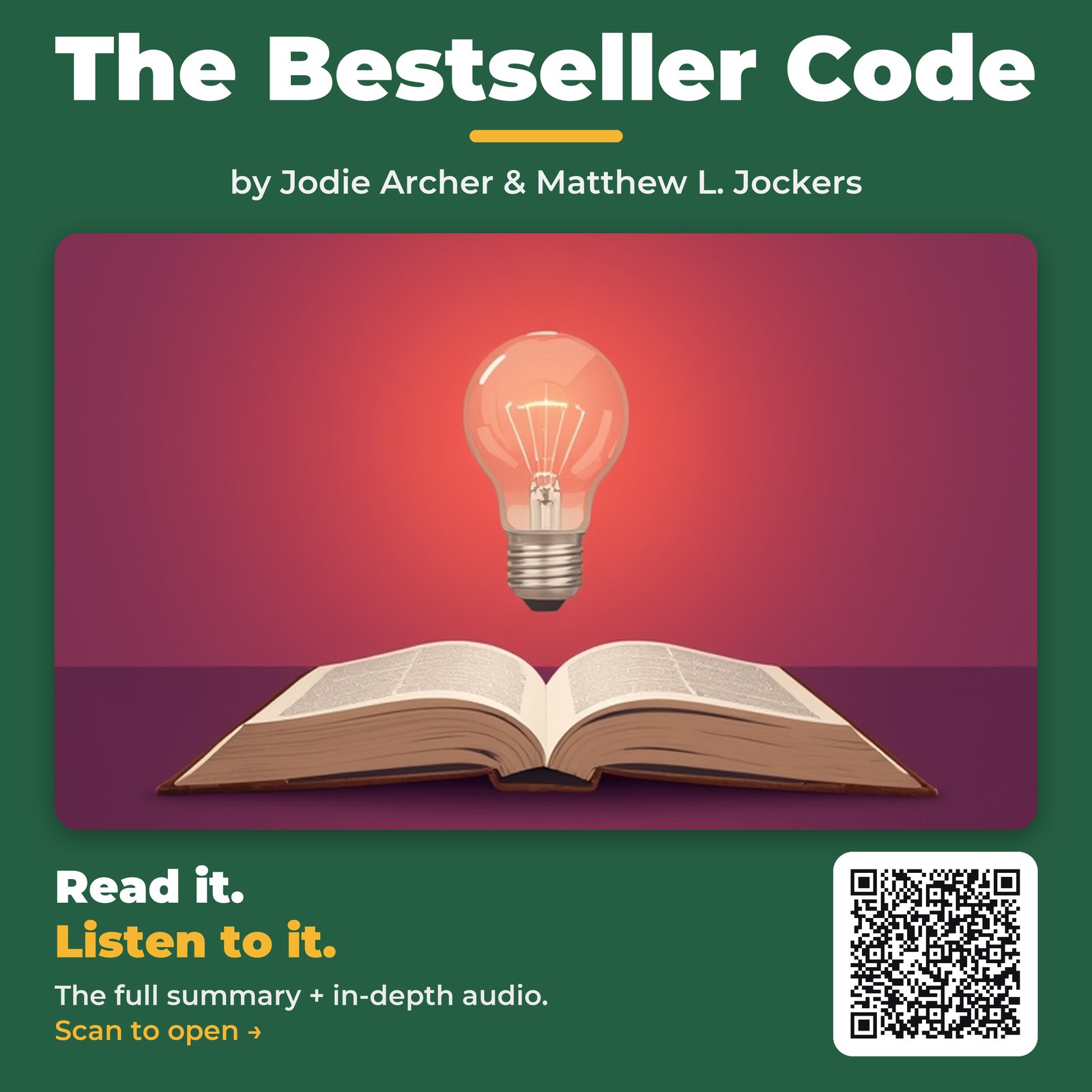 The Bestseller Code by Jodie Archer & Matthew L. Jockers