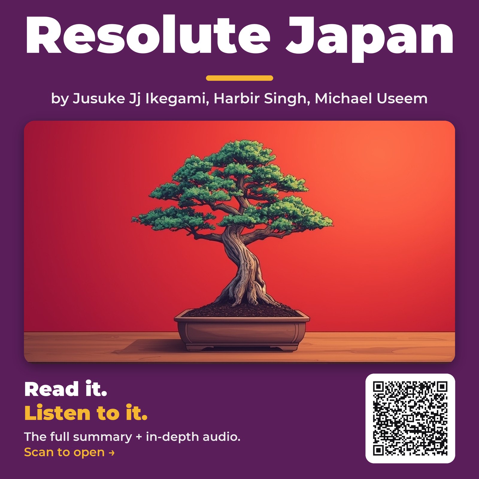 Resolute Japan by Jusuke Jj Ikegami, Harbir Singh, Michael Useem - Book Summary