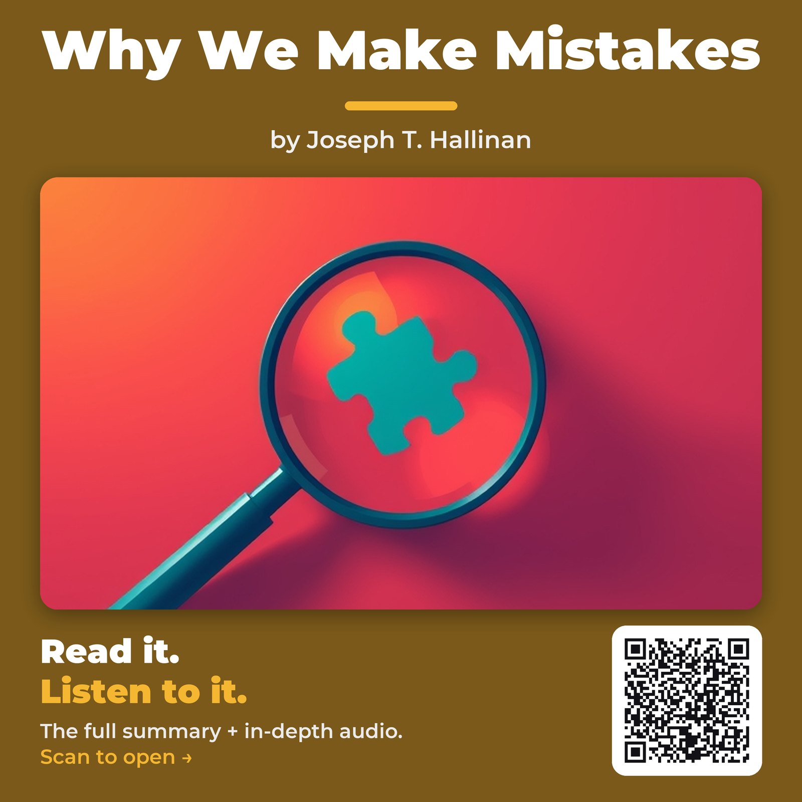 Why We Make Mistakes by Joseph T. Hallinan - Book Summary