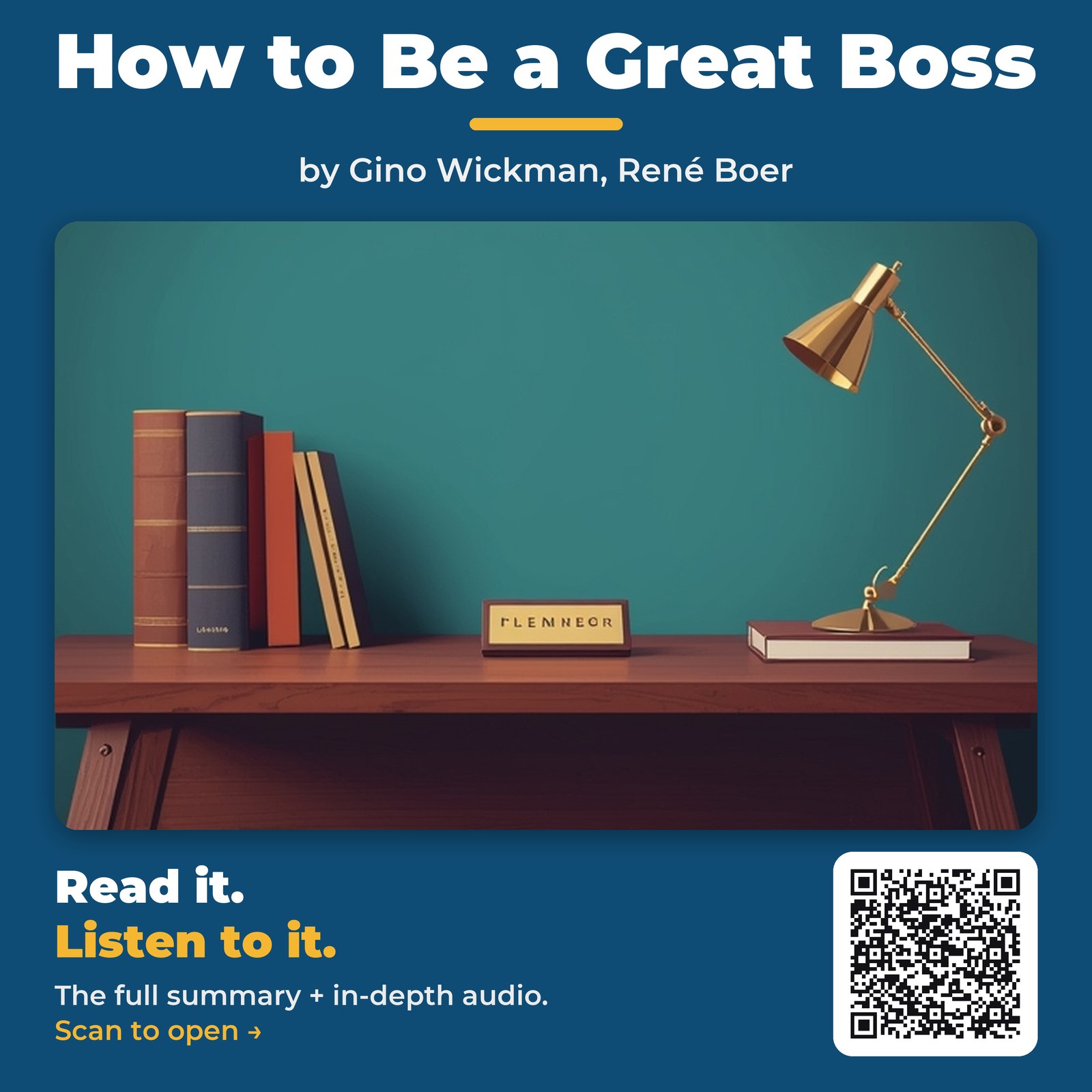How to Be a Great Boss by Gino Wickman, René Boer - Book Summary