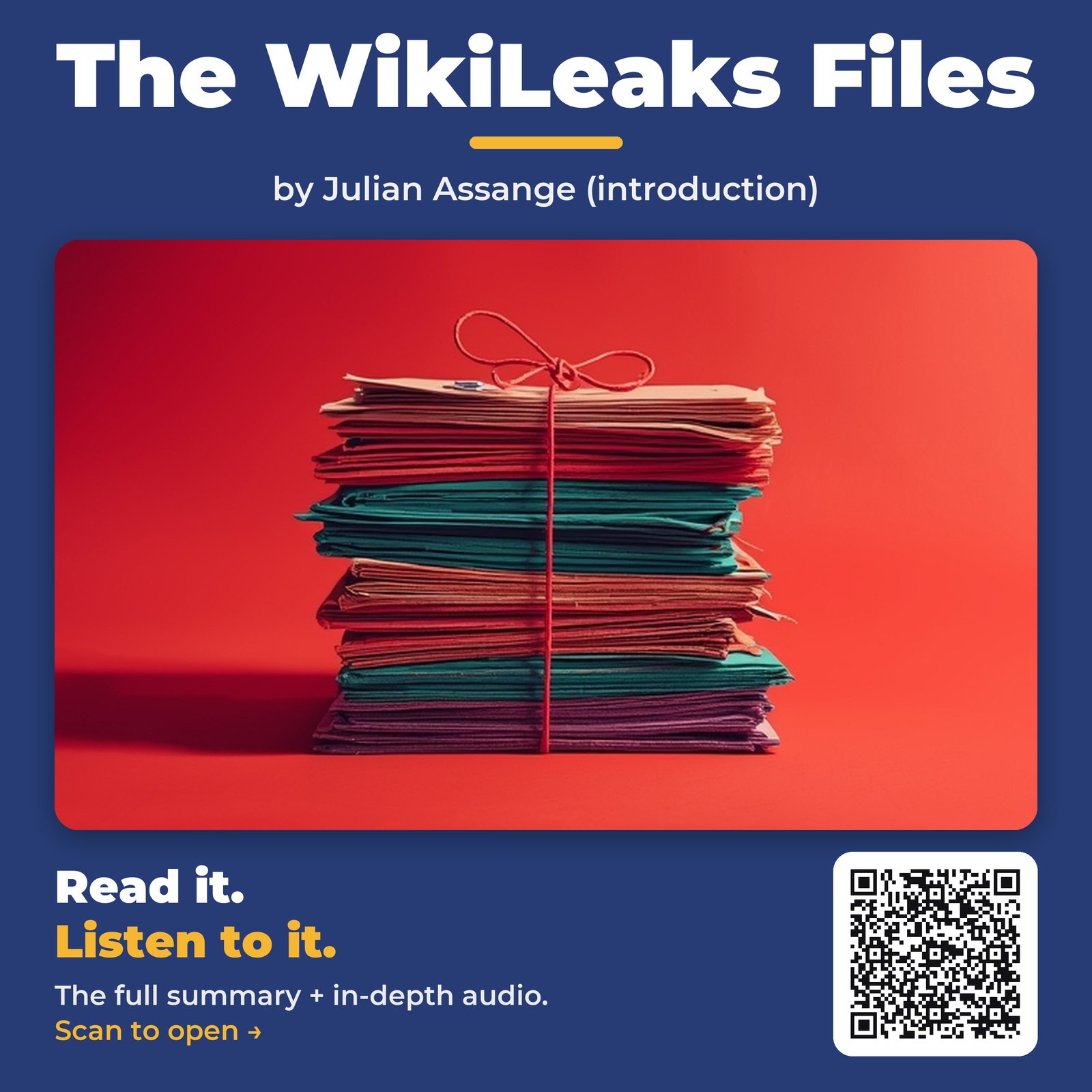 The WikiLeaks Files by Julian Assange (introduction) - Book Summary