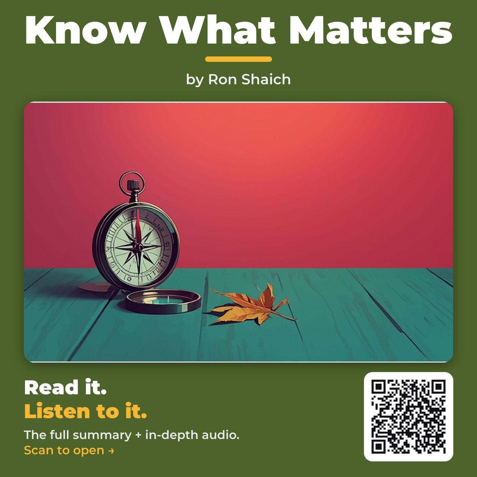 Know What Matters by Ron Shaich - Book Summary
