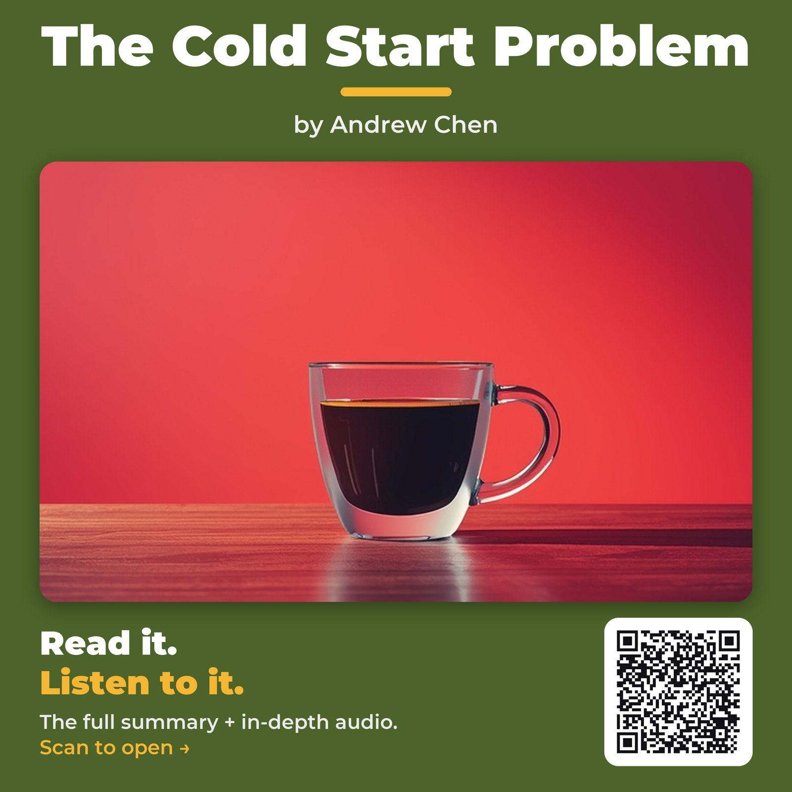 The Cold Start Problem by Andrew Chen