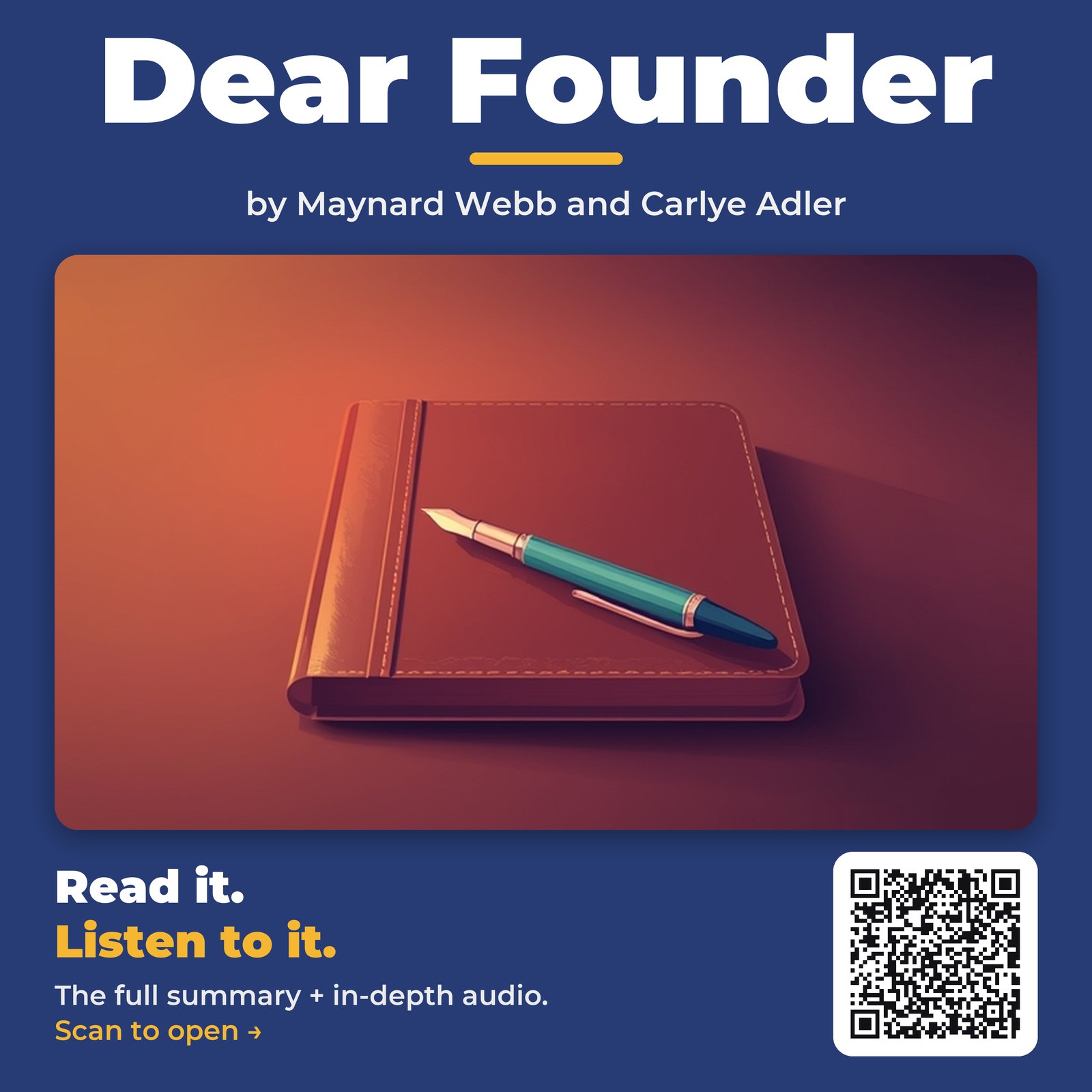 Dear Founder by Maynard Webb and Carlye Adler
