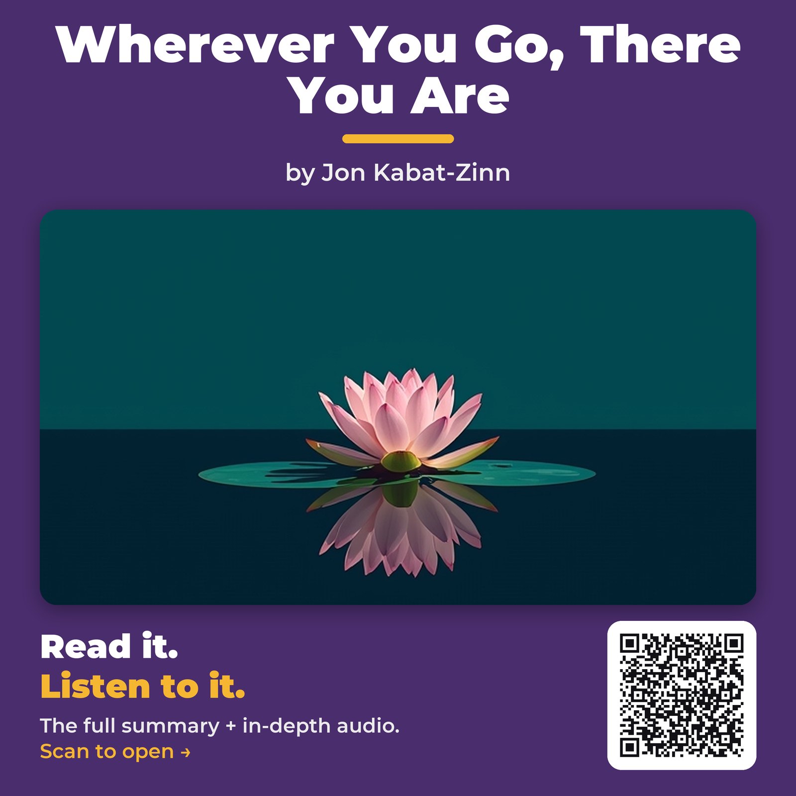 Wherever You Go, There You Are by Jon Kabat-Zinn - Book Summary