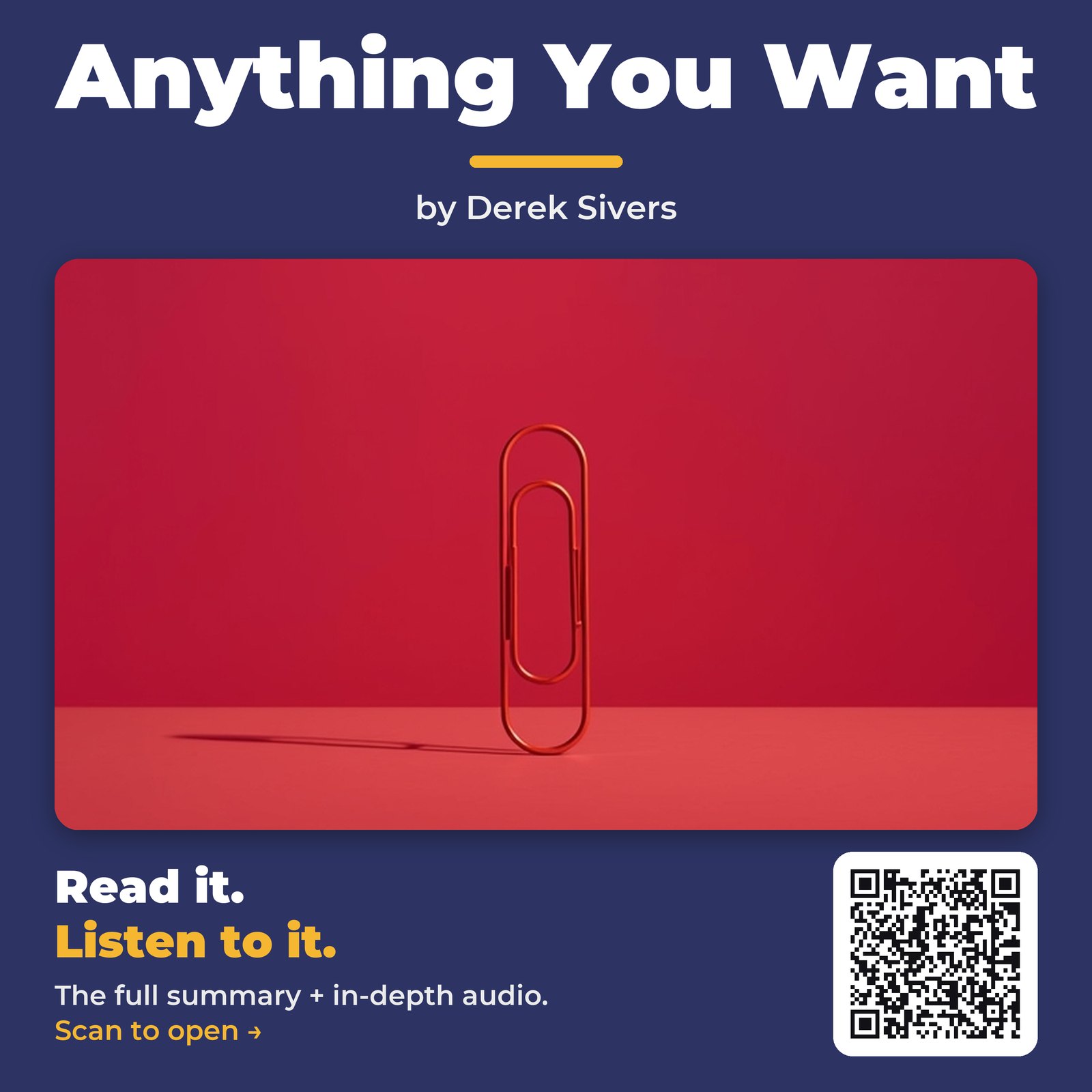 Anything You Want by Derek Sivers - Book Summary