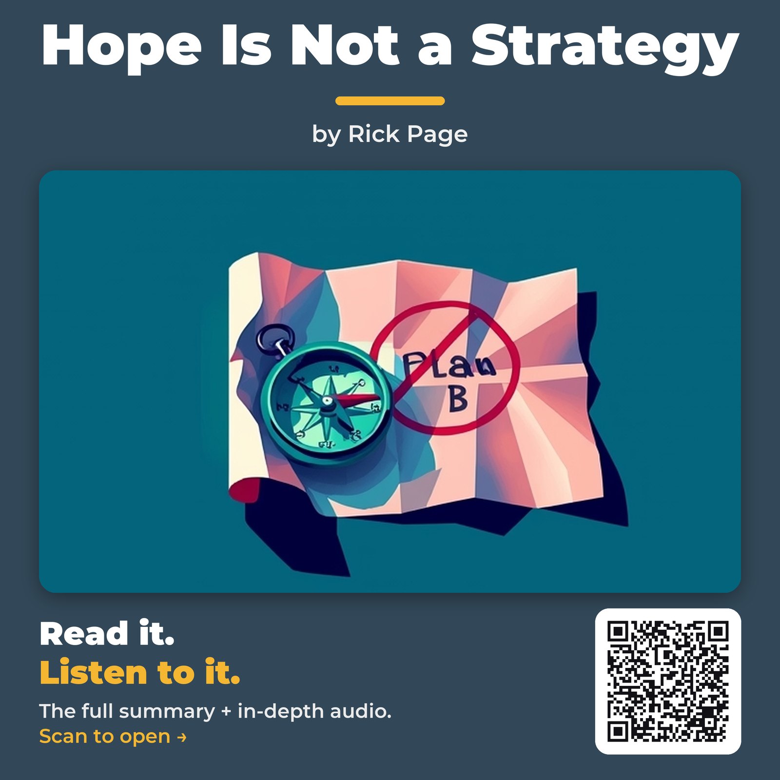 Hope Is Not a Strategy by Rick Page