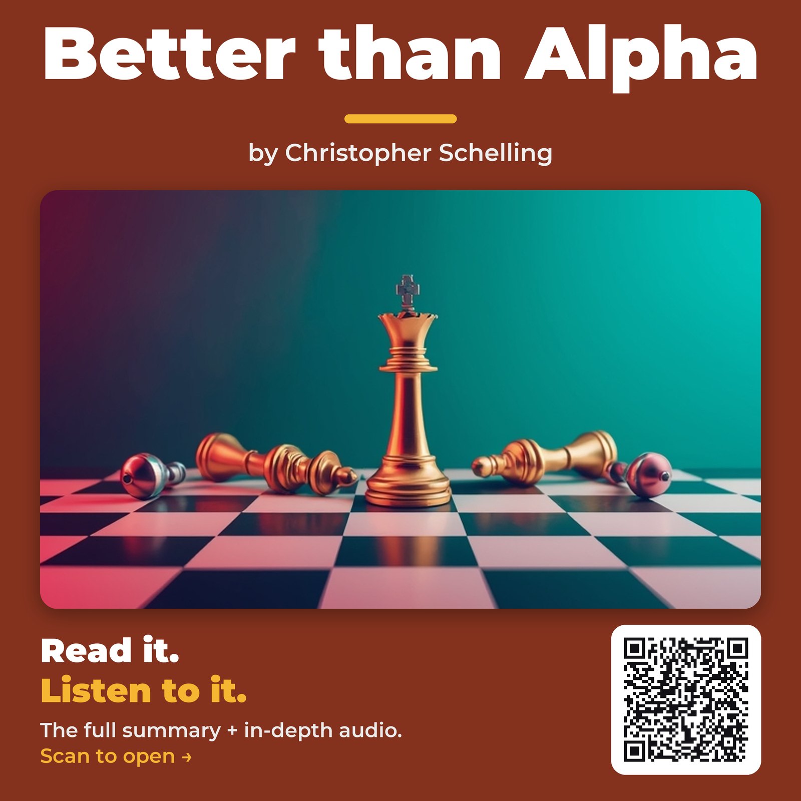 Better than Alpha by Christopher Schelling - Book Summary