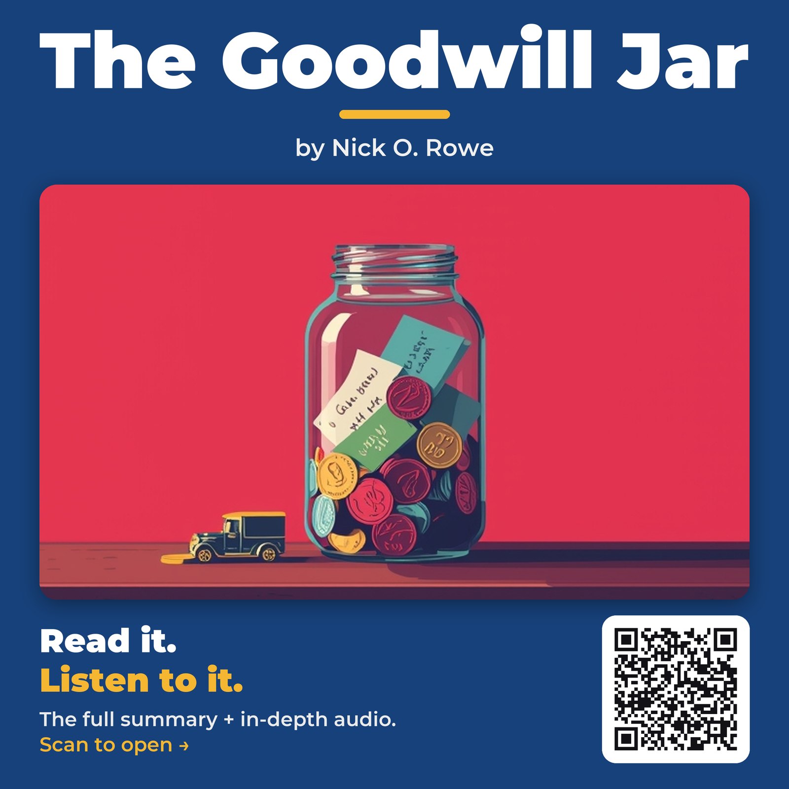 The Goodwill Jar by Nick O. Rowe - Book Summary