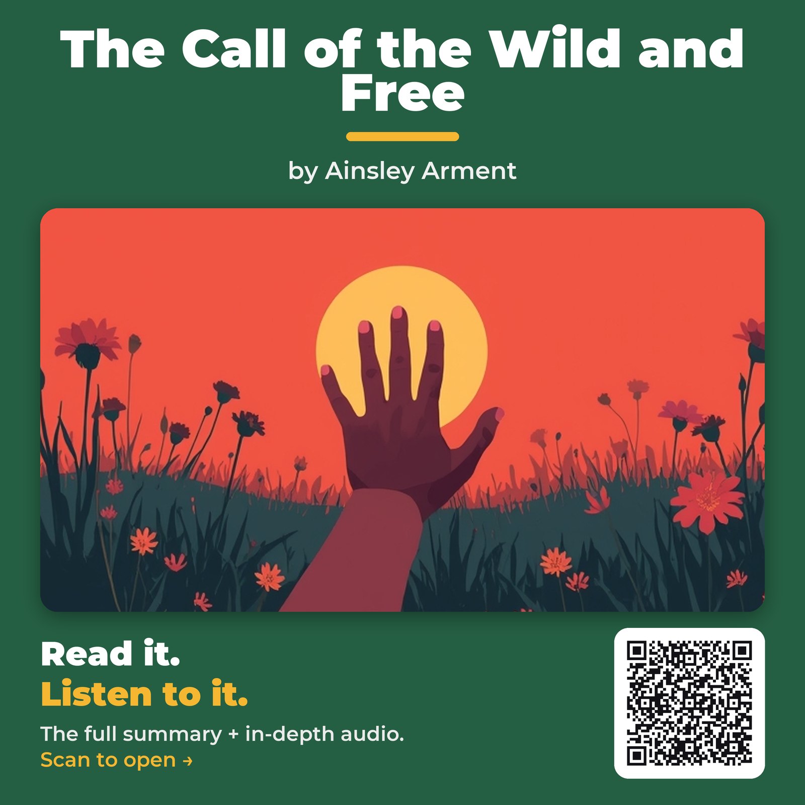 The Call of the Wild and Free by Ainsley Arment - Book Summary