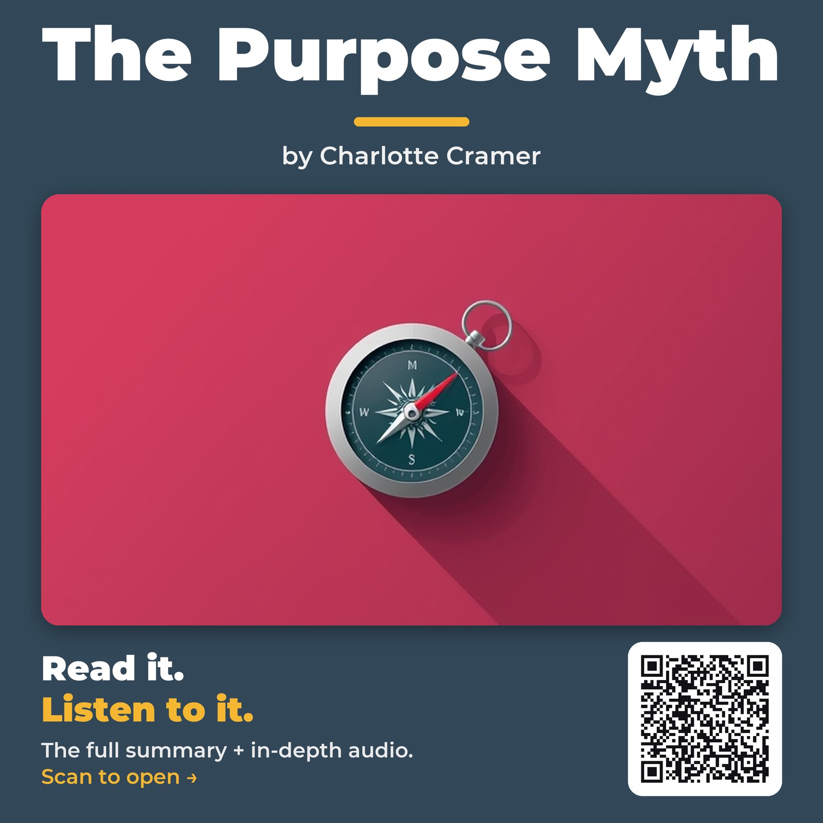The Purpose Myth by Charlotte Cramer - Book Summary