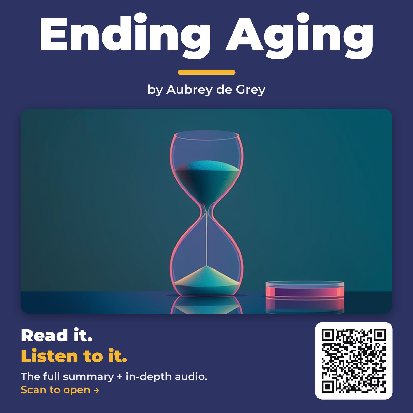Ending Aging by Aubrey de Grey - Book Summary