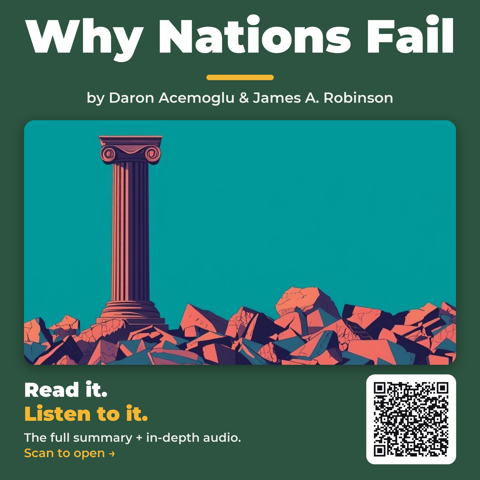 Why Nations Fail by Daron Acemoglu & James A. Robinson - Book Summary
