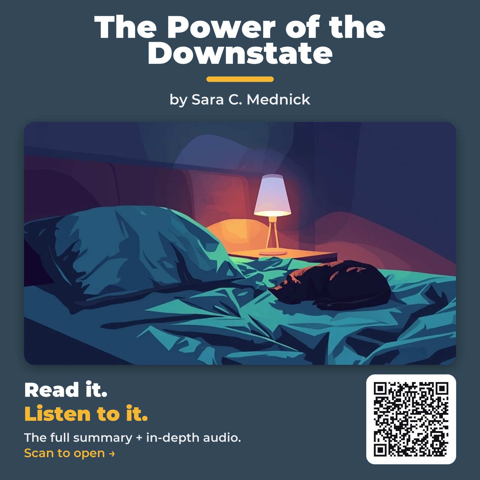 The Power of the Downstate by Sara C. Mednick - Book Summary