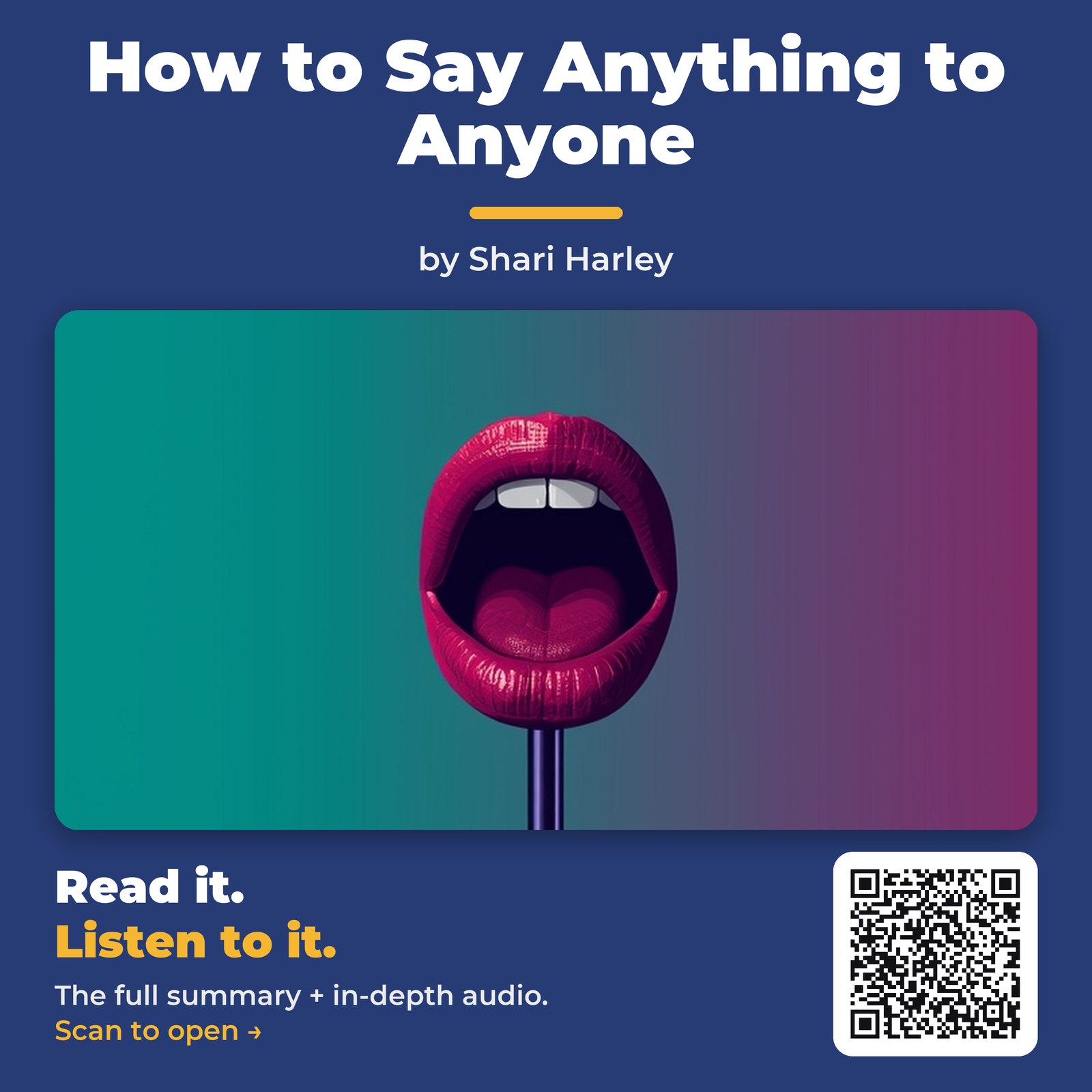How to Say Anything to Anyone by Shari Harley - Book Summary