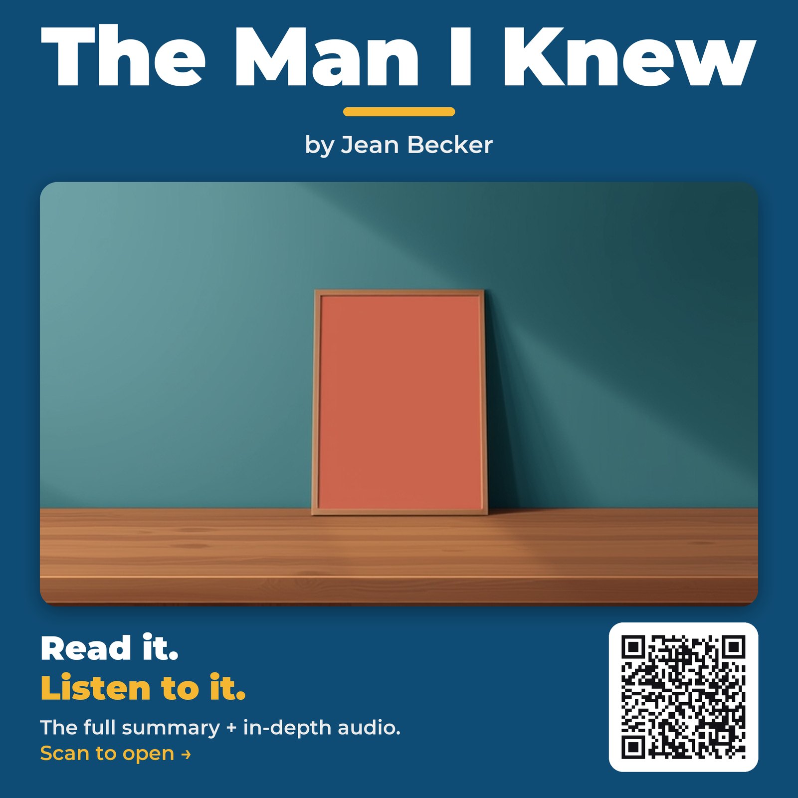 The Man I Knew by Jean Becker - Book Summary