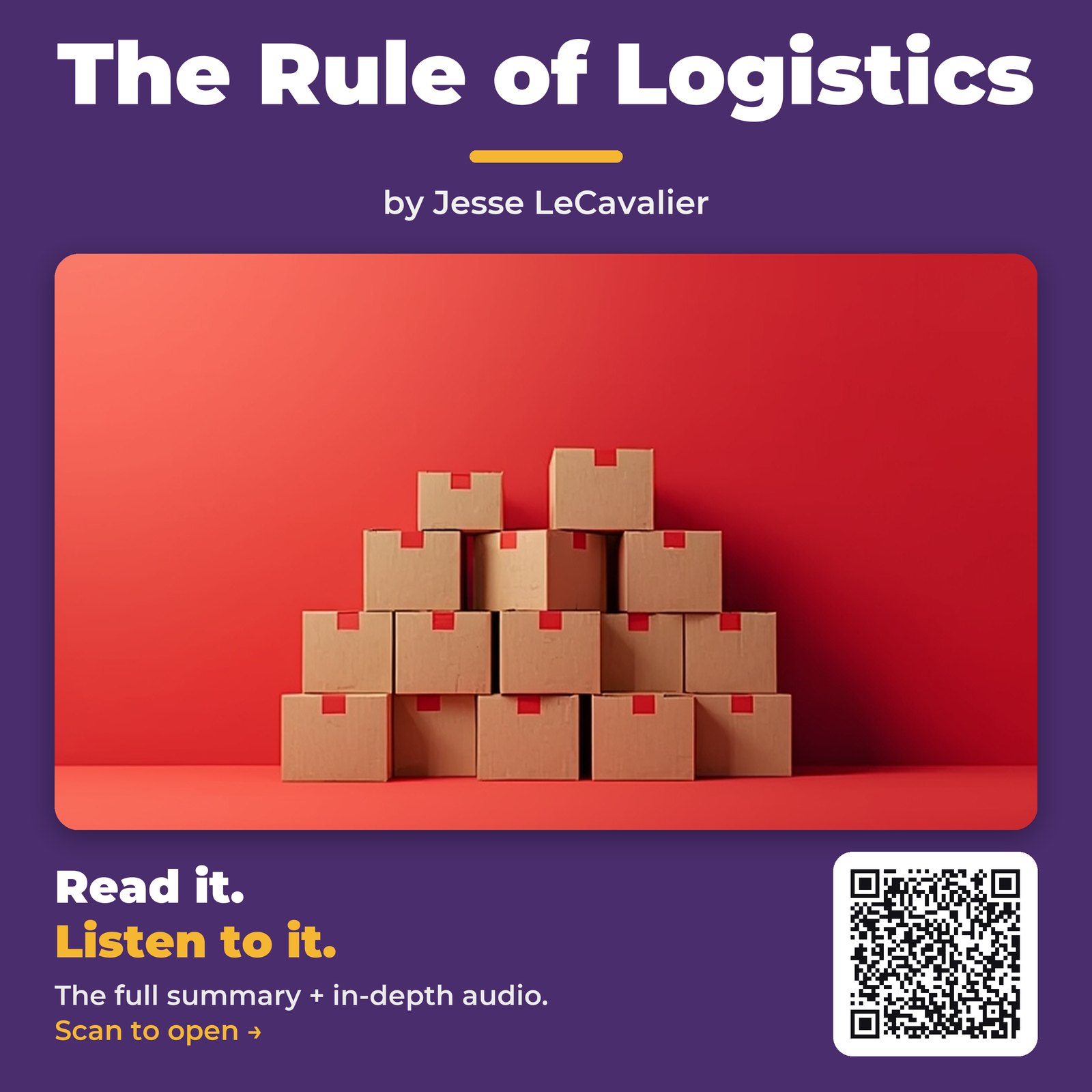 The Rule of Logistics by Jesse LeCavalier - Book Summary