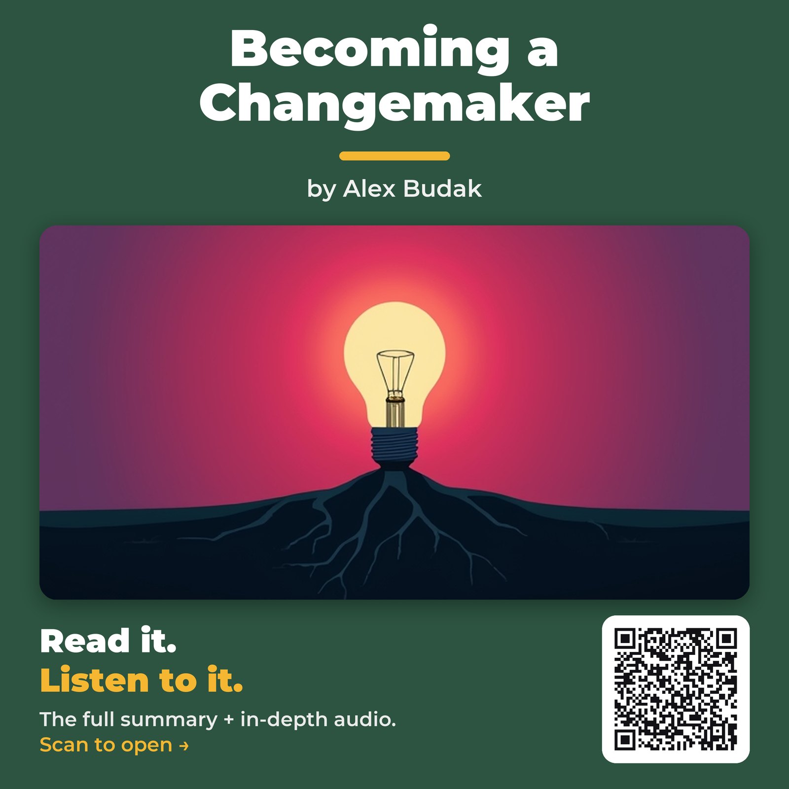 Becoming a Changemaker by Alex Budak - Book Summary