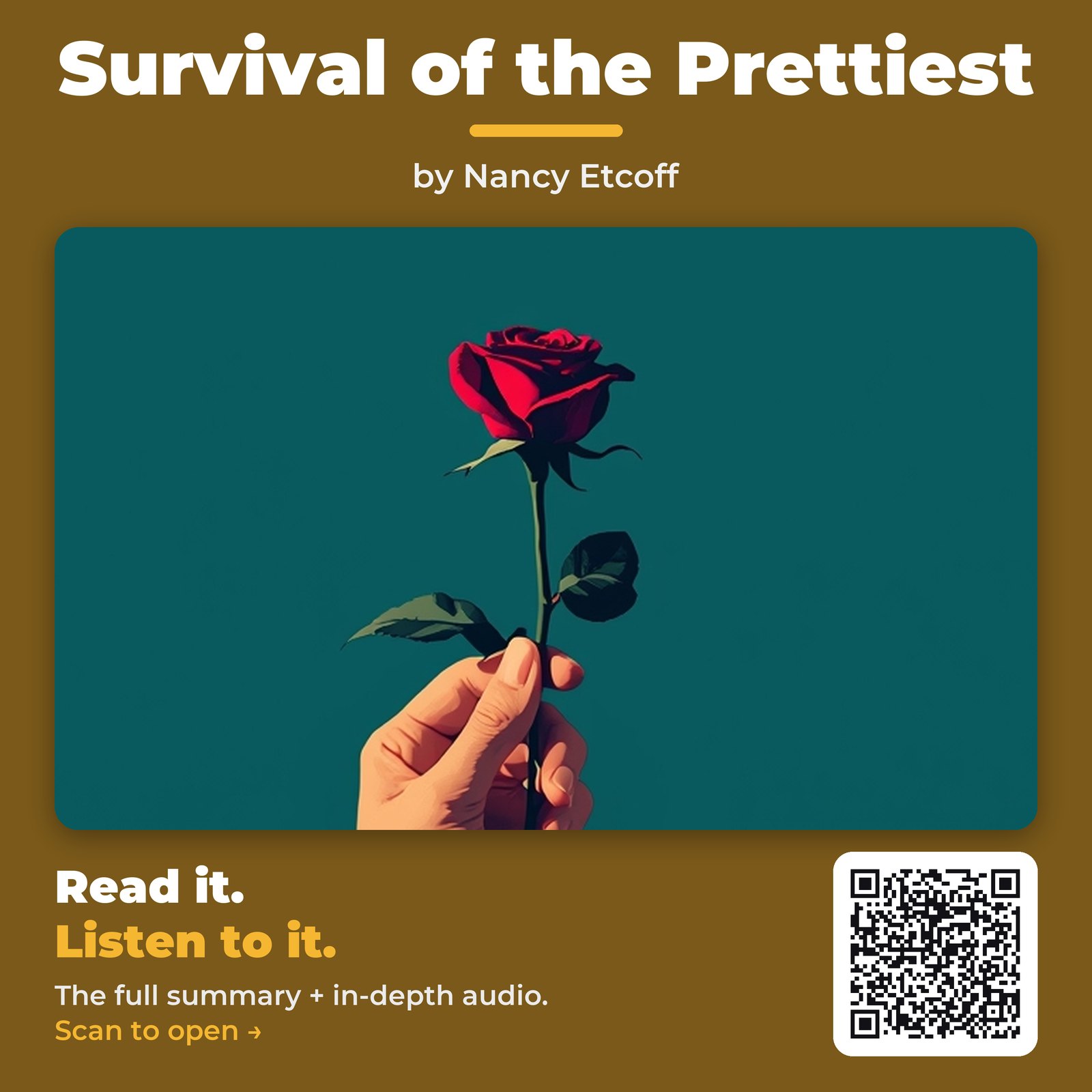 Survival of the Prettiest by Nancy Etcoff - Book Summary