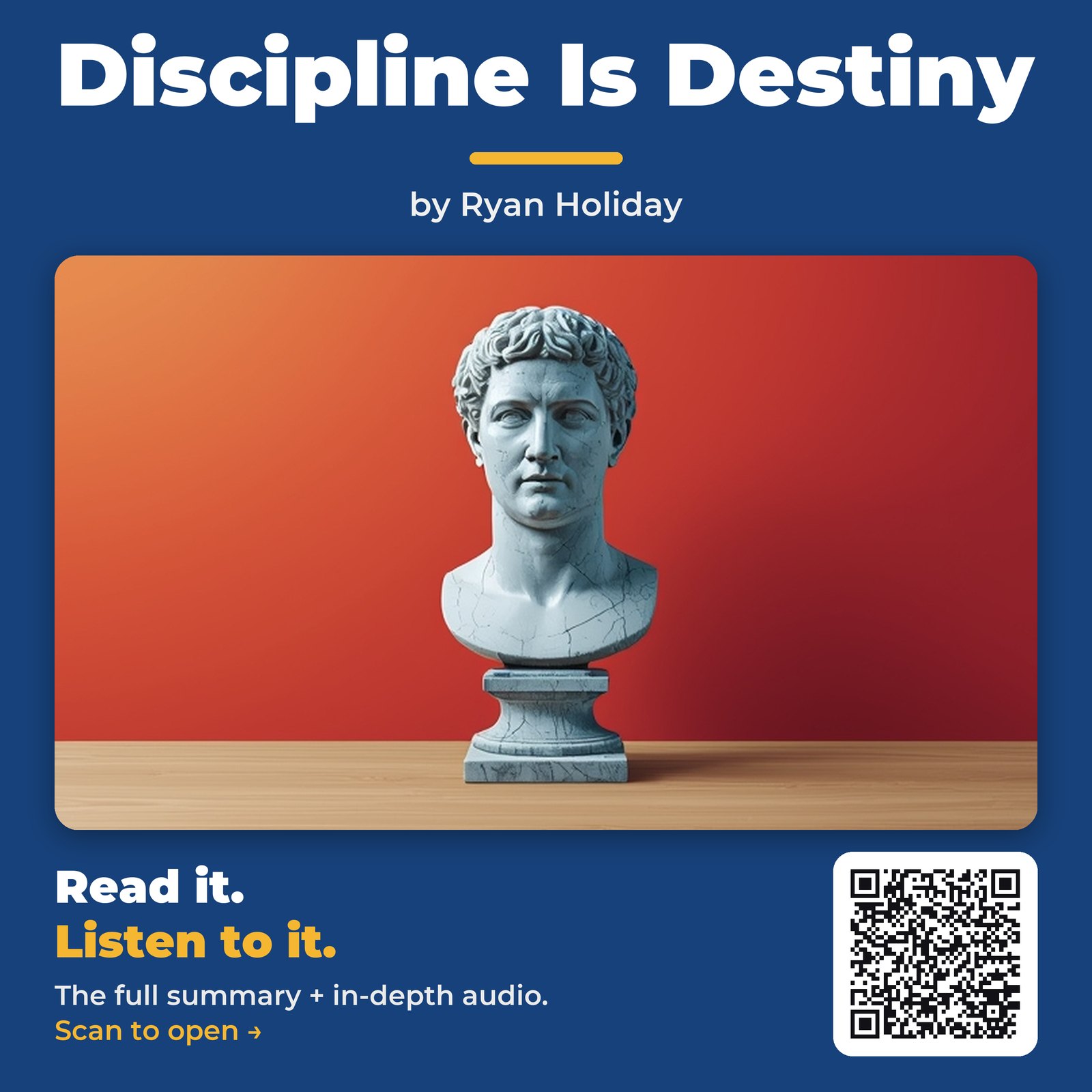 Discipline Is Destiny by Ryan Holiday - Book Summary