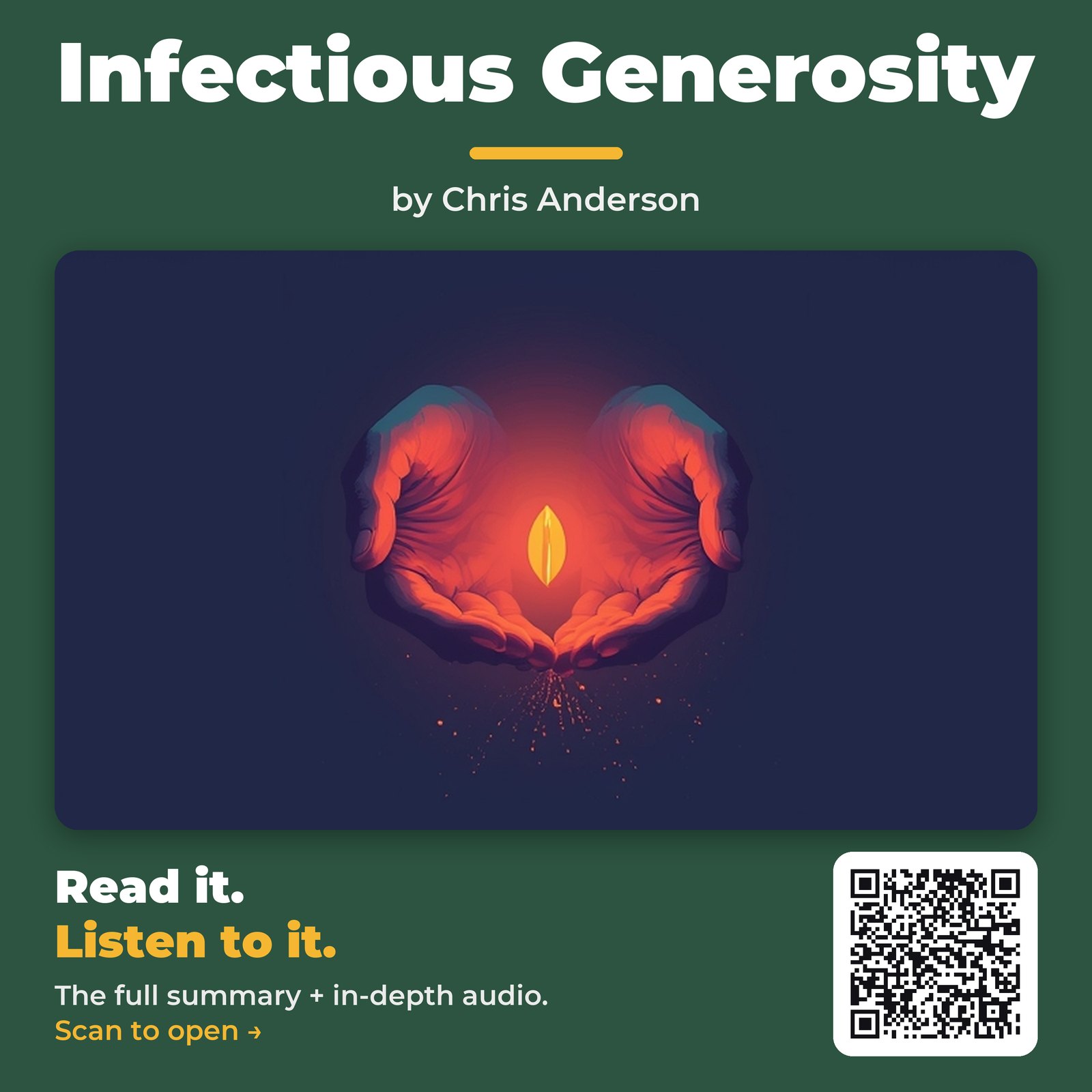 Infectious Generosity by Chris Anderson - Book Summary