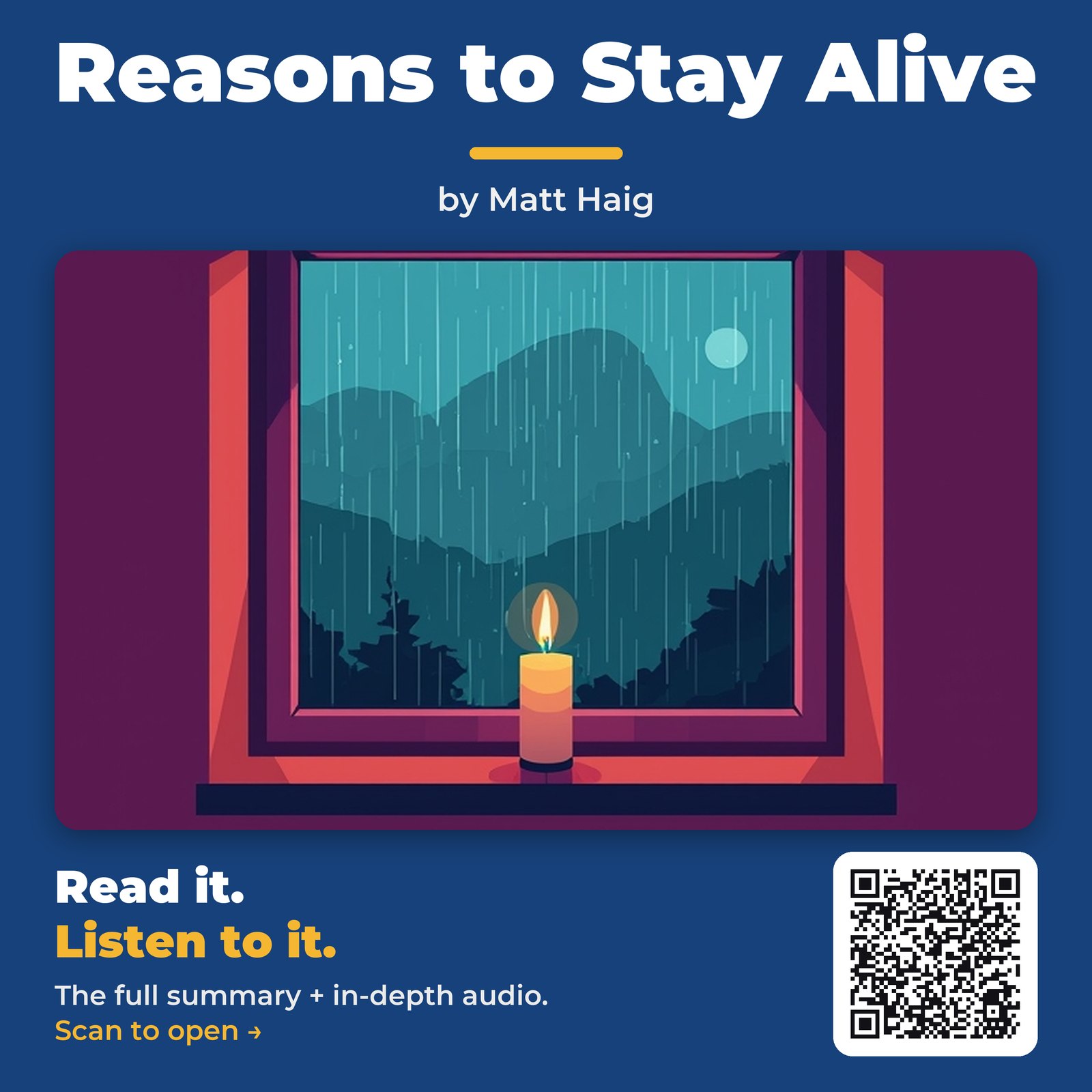 Reasons to Stay Alive by Matt Haig - Book Summary