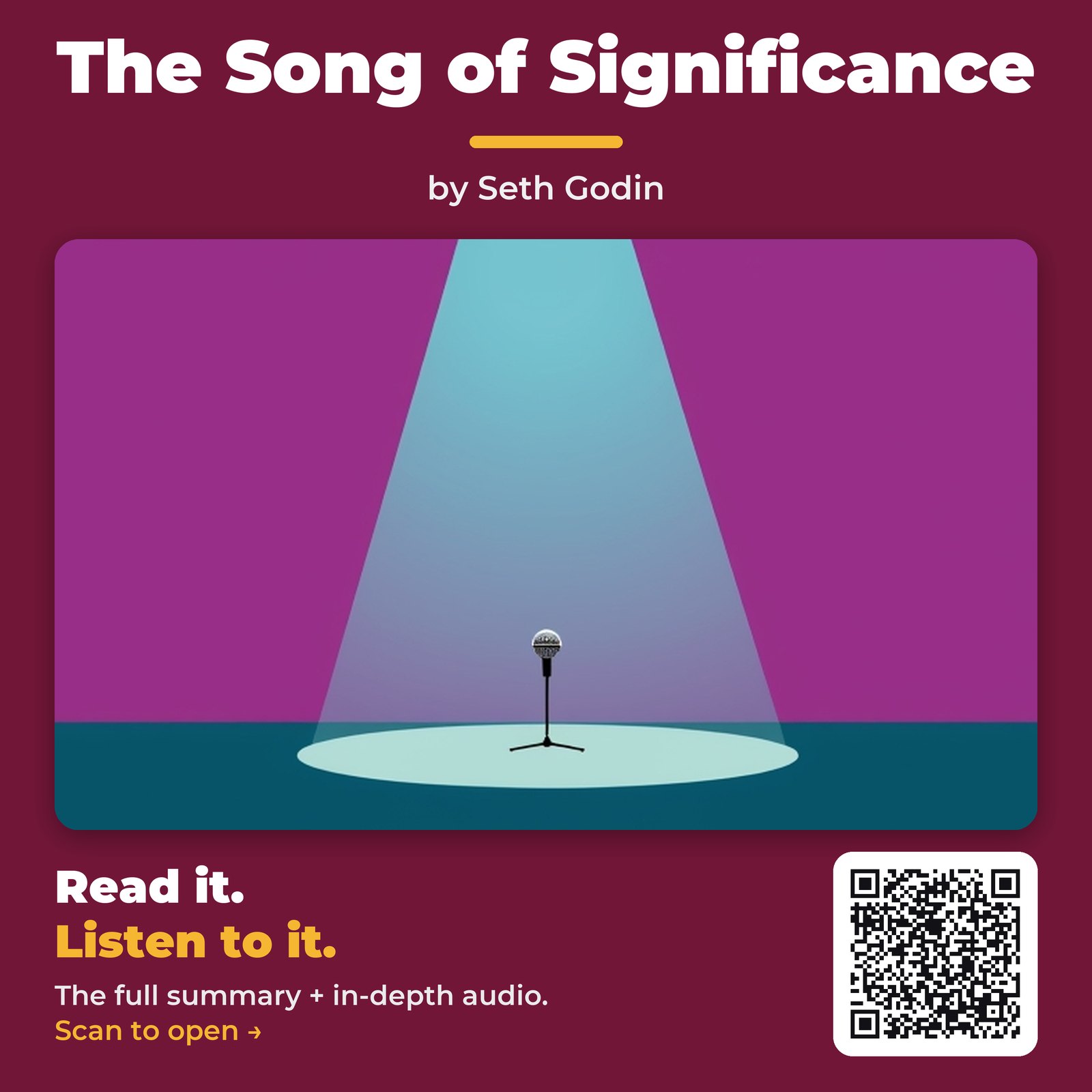 The Song of Significance by Seth Godin - Book Summary