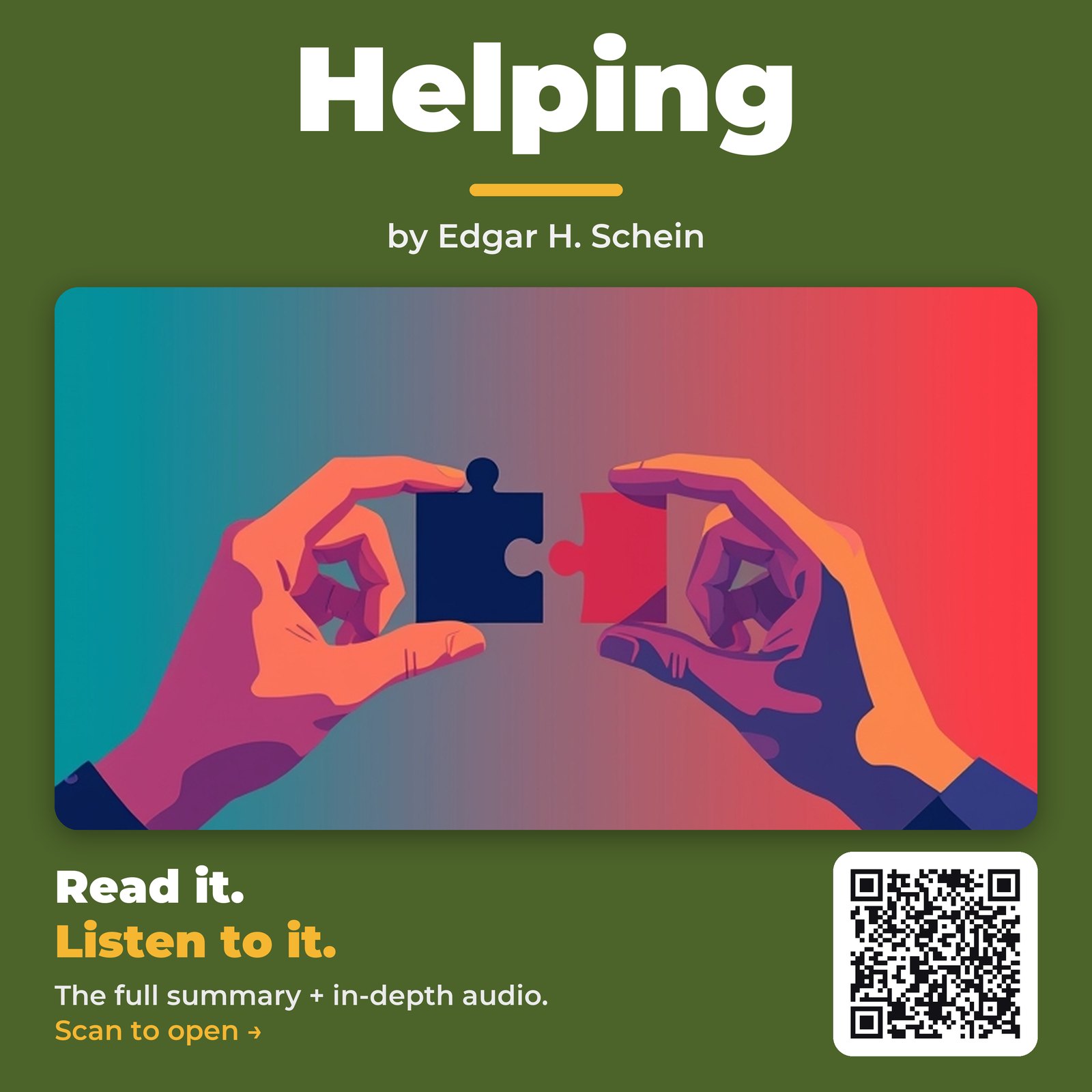 Helping by Edgar H. Schein - Book Summary