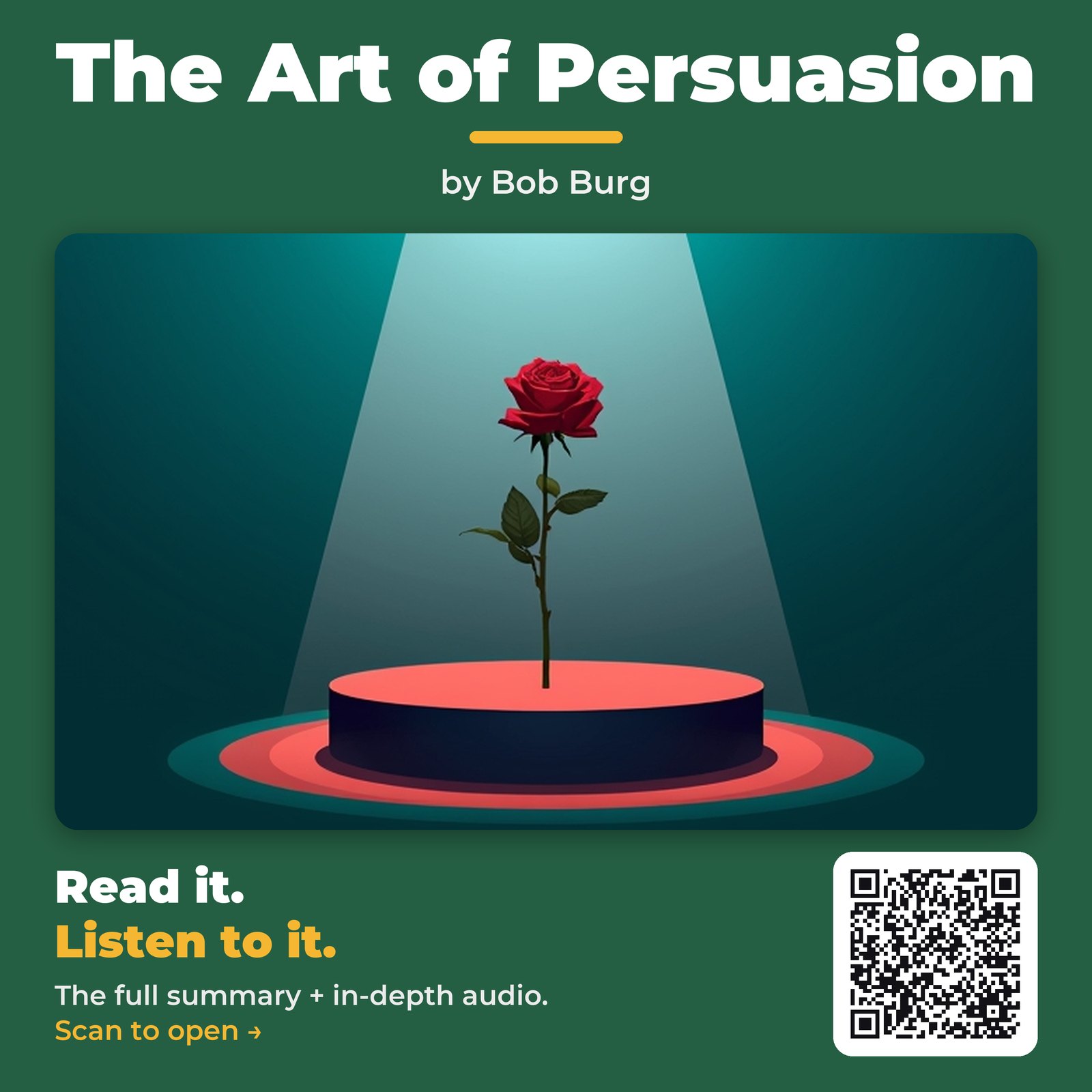 The Art of Persuasion by Bob Burg - Book Summary