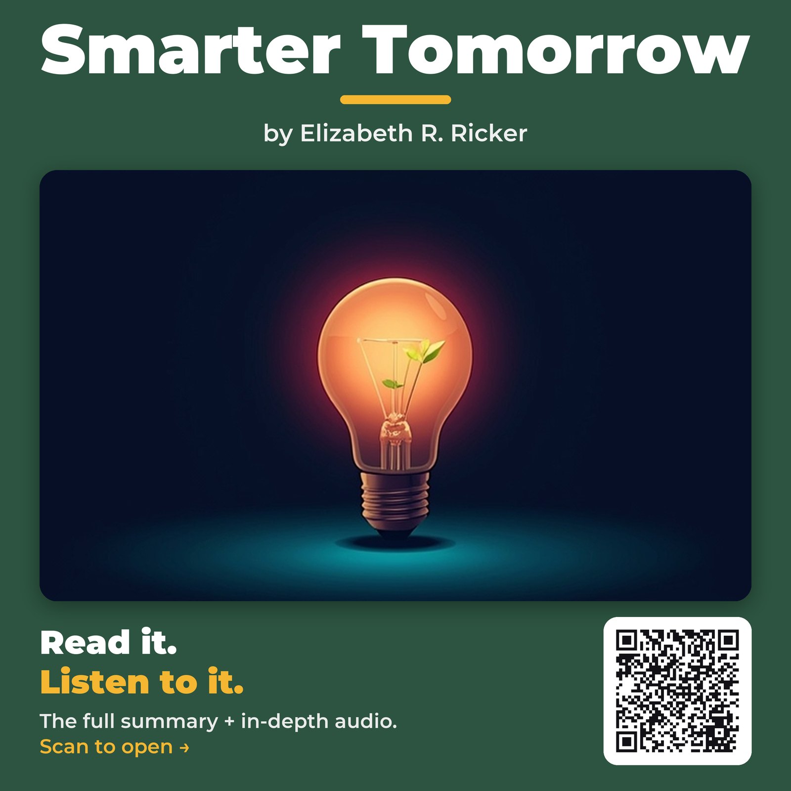 Smarter Tomorrow by Elizabeth R. Ricker - Book Summary