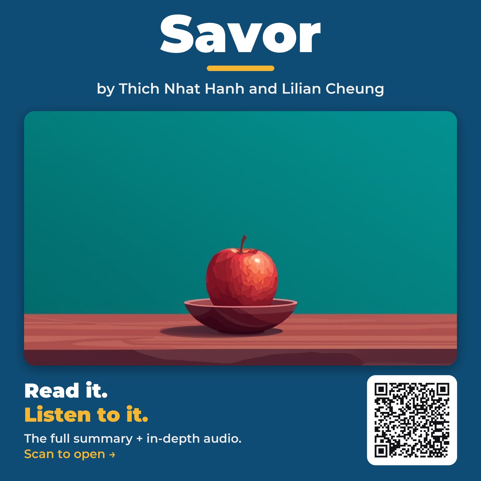 Savor by Thich Nhat Hanh and Lilian Cheung
