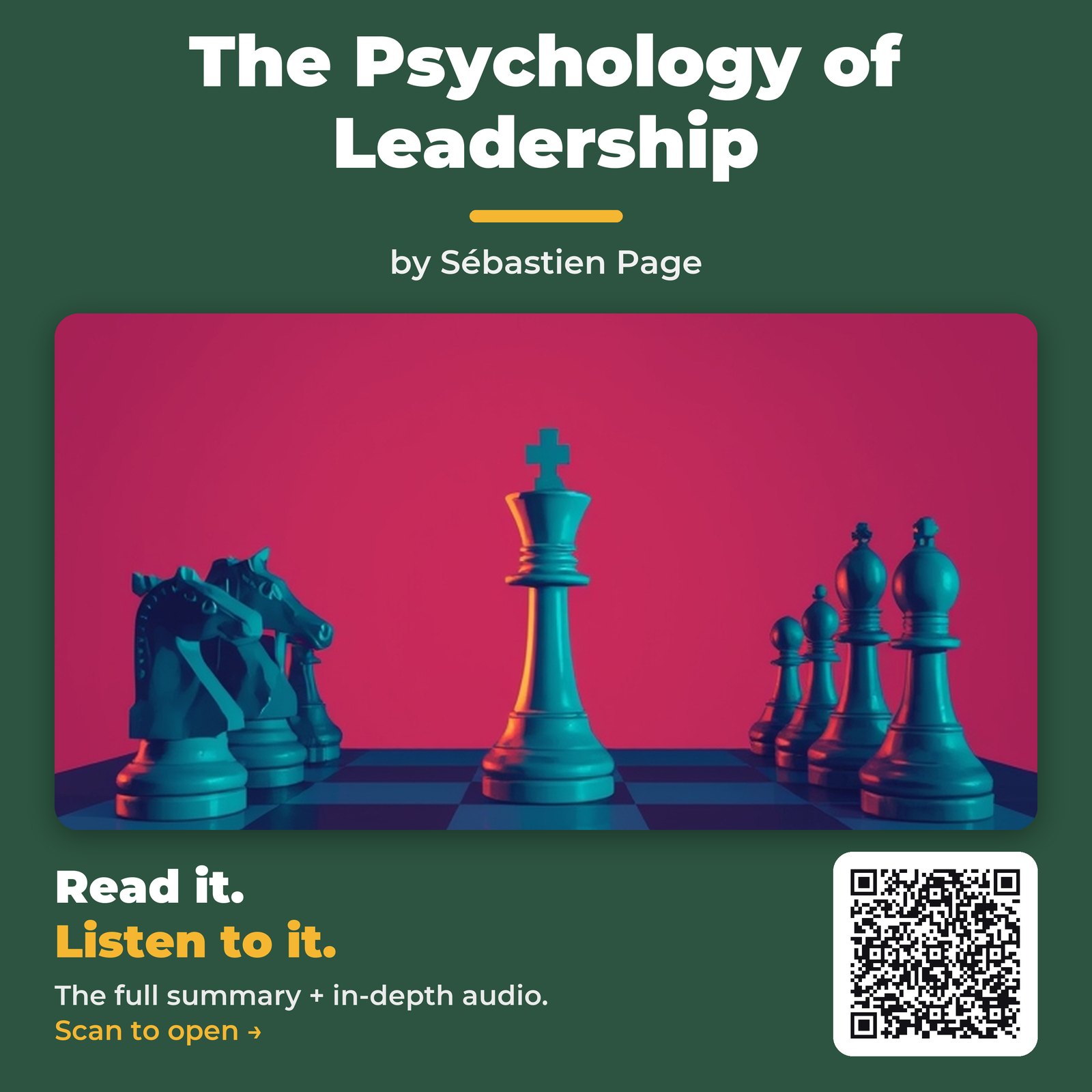 The Psychology of Leadership by Sébastien Page - Book Summary