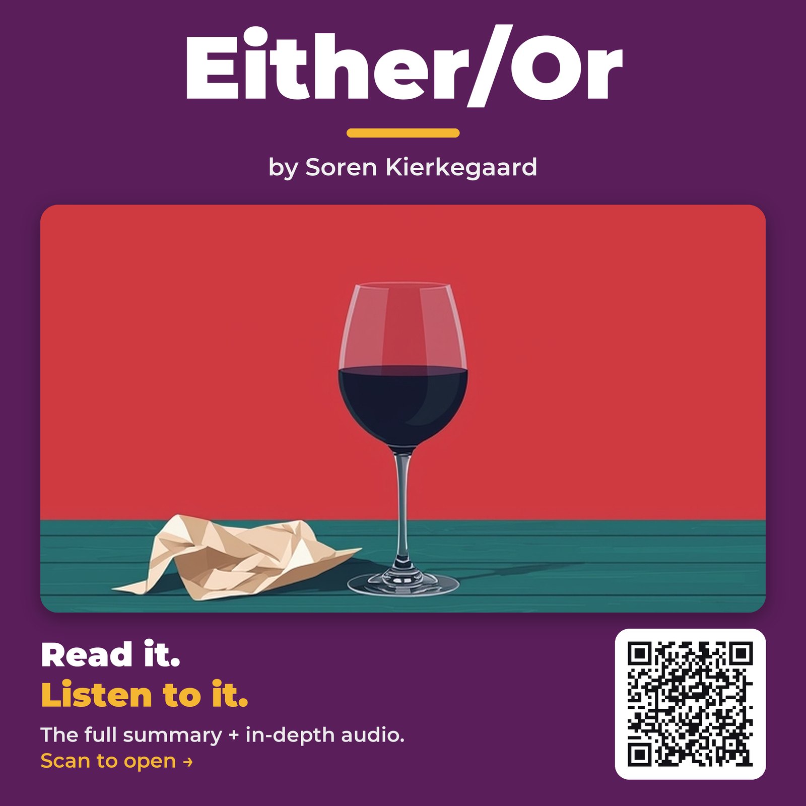 Either/Or by Soren Kierkegaard - Book Summary