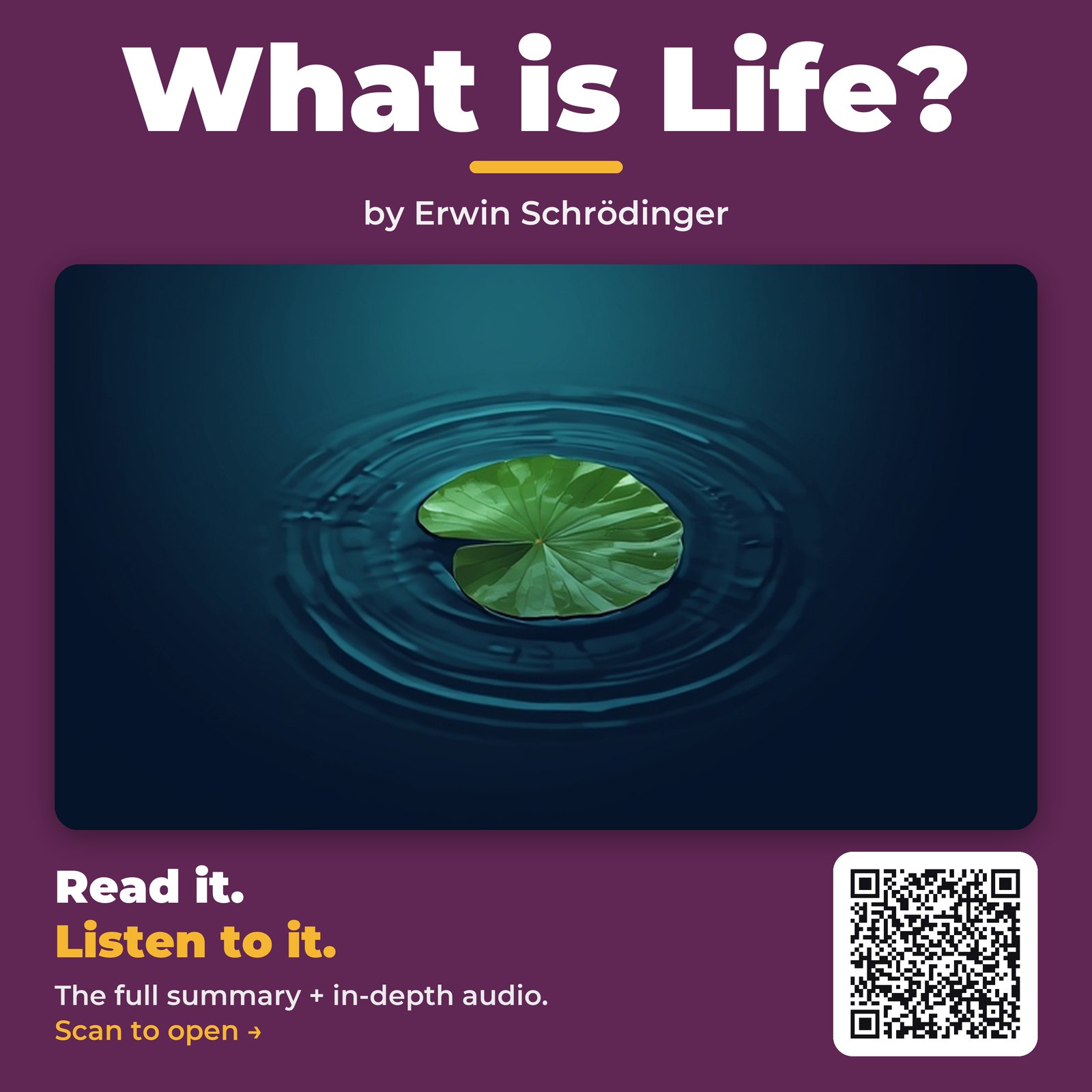 What is Life? by Erwin Schrödinger - Book Summary