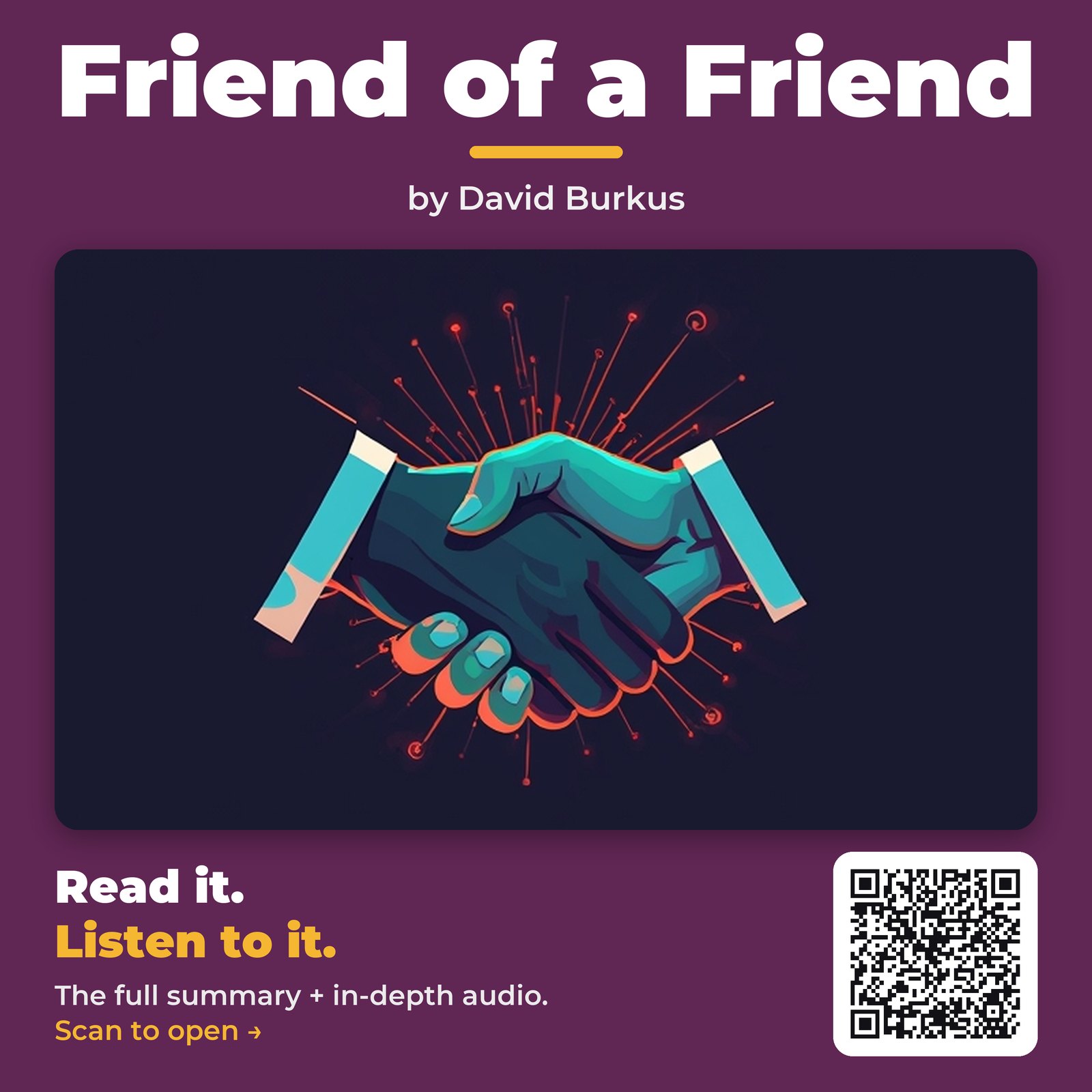 Friend of a Friend by David Burkus - Book Summary