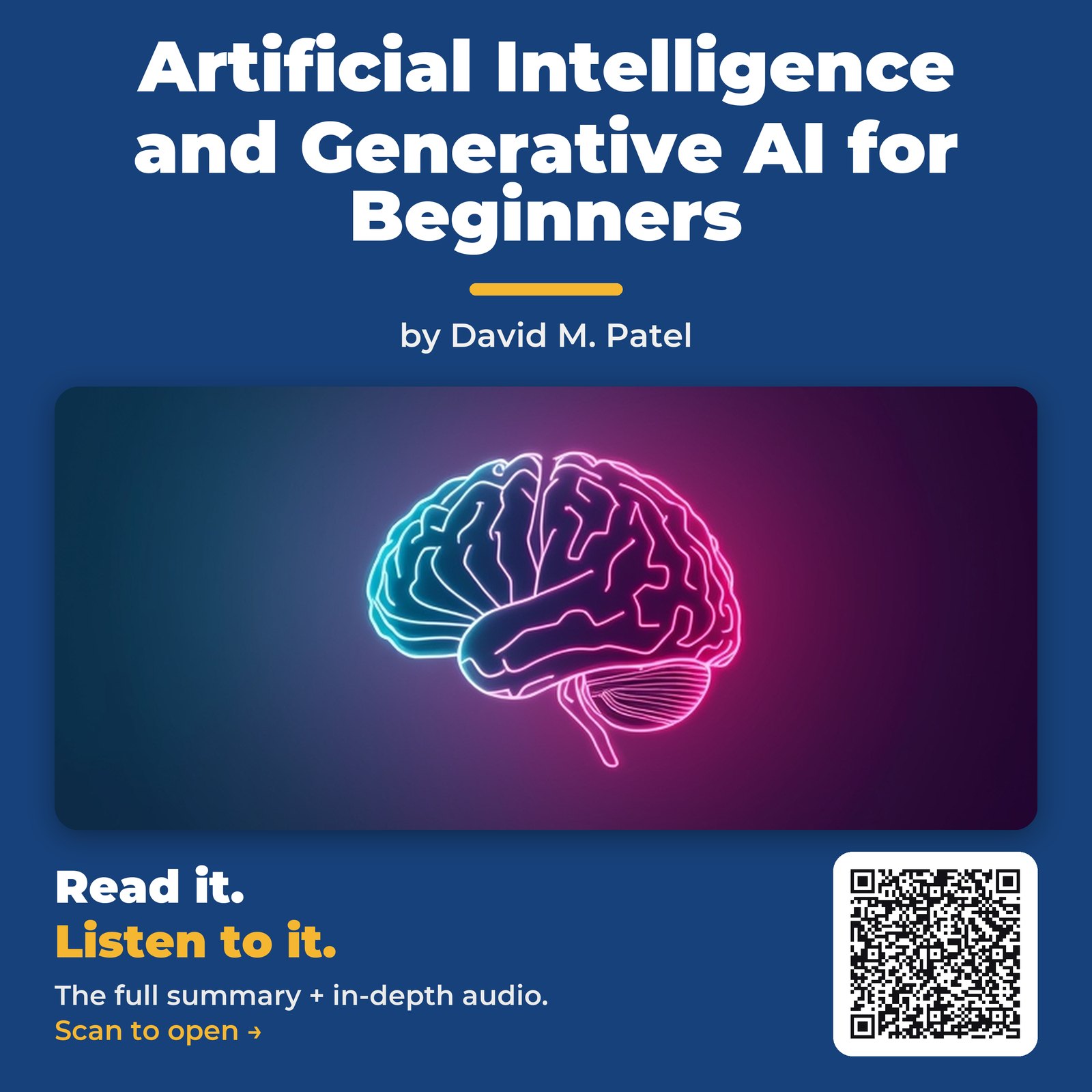 Artificial Intelligence and Generative AI for Beginners by David M. Patel - Book Summary