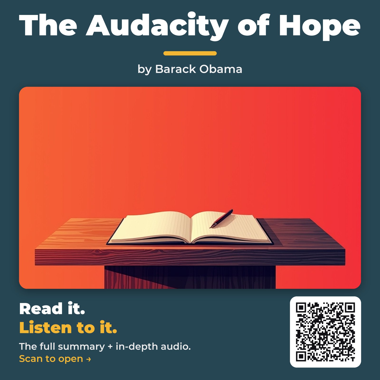 The Audacity of Hope by Barack Obama - Book Summary